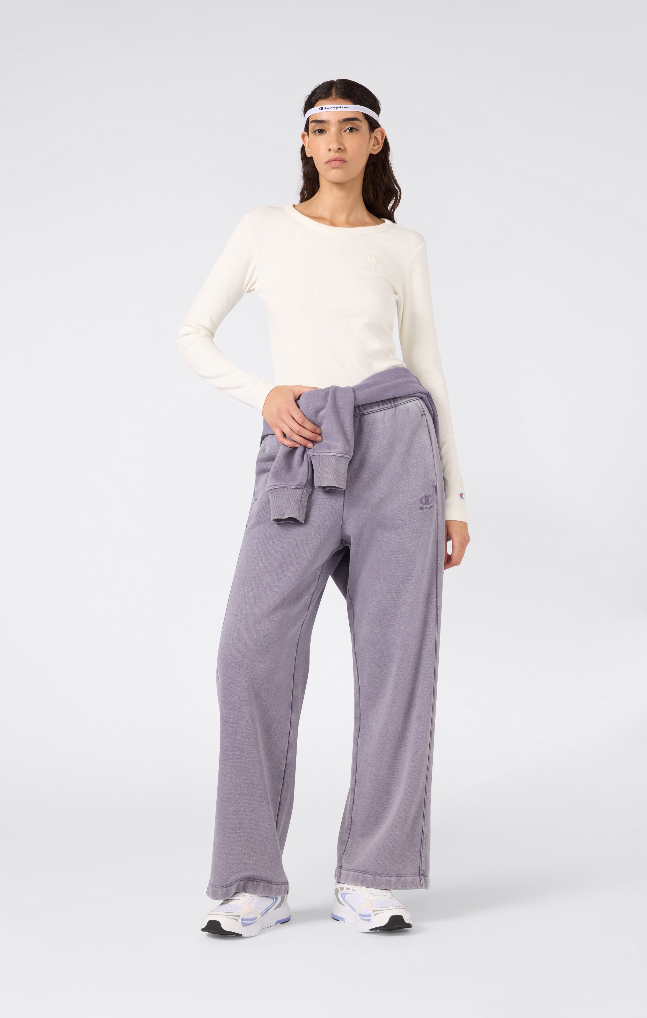 Women's Washed Long Sleeve Fitted T-Shirt Icons