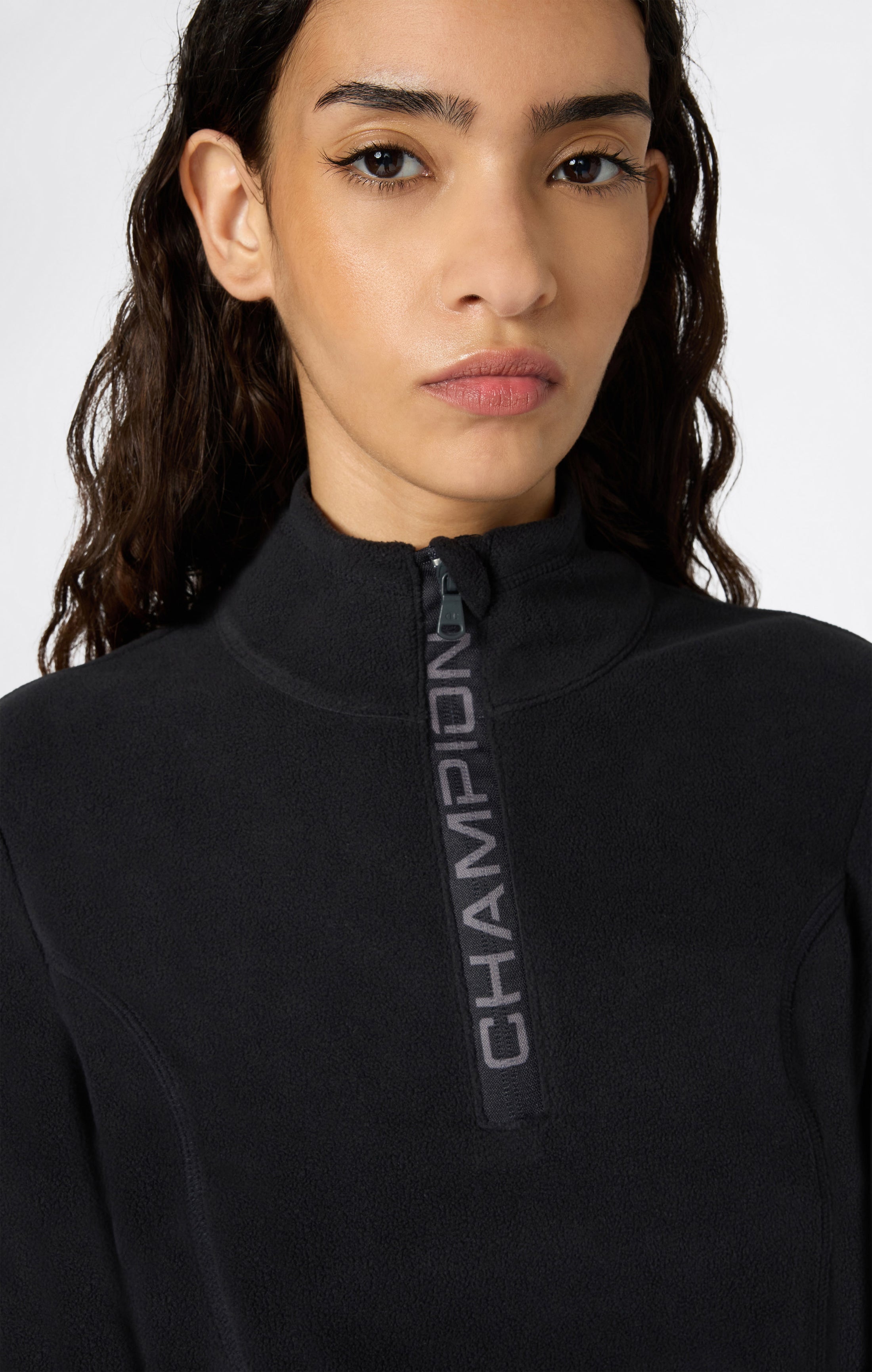 Damen-Micro-Polar-Top mit halbem Reißverschluss