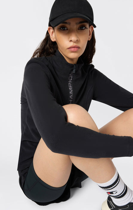 Damen-Micro-Polar-Top mit halbem Reißverschluss