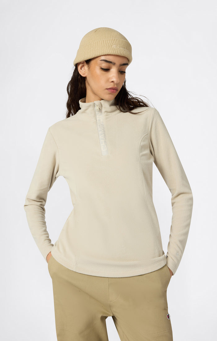 Damen-Micro-Polar-Top mit halbem Reißverschluss
