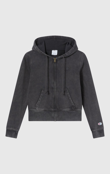 Women's Washed Full Zip Fleece Hoodie Icons