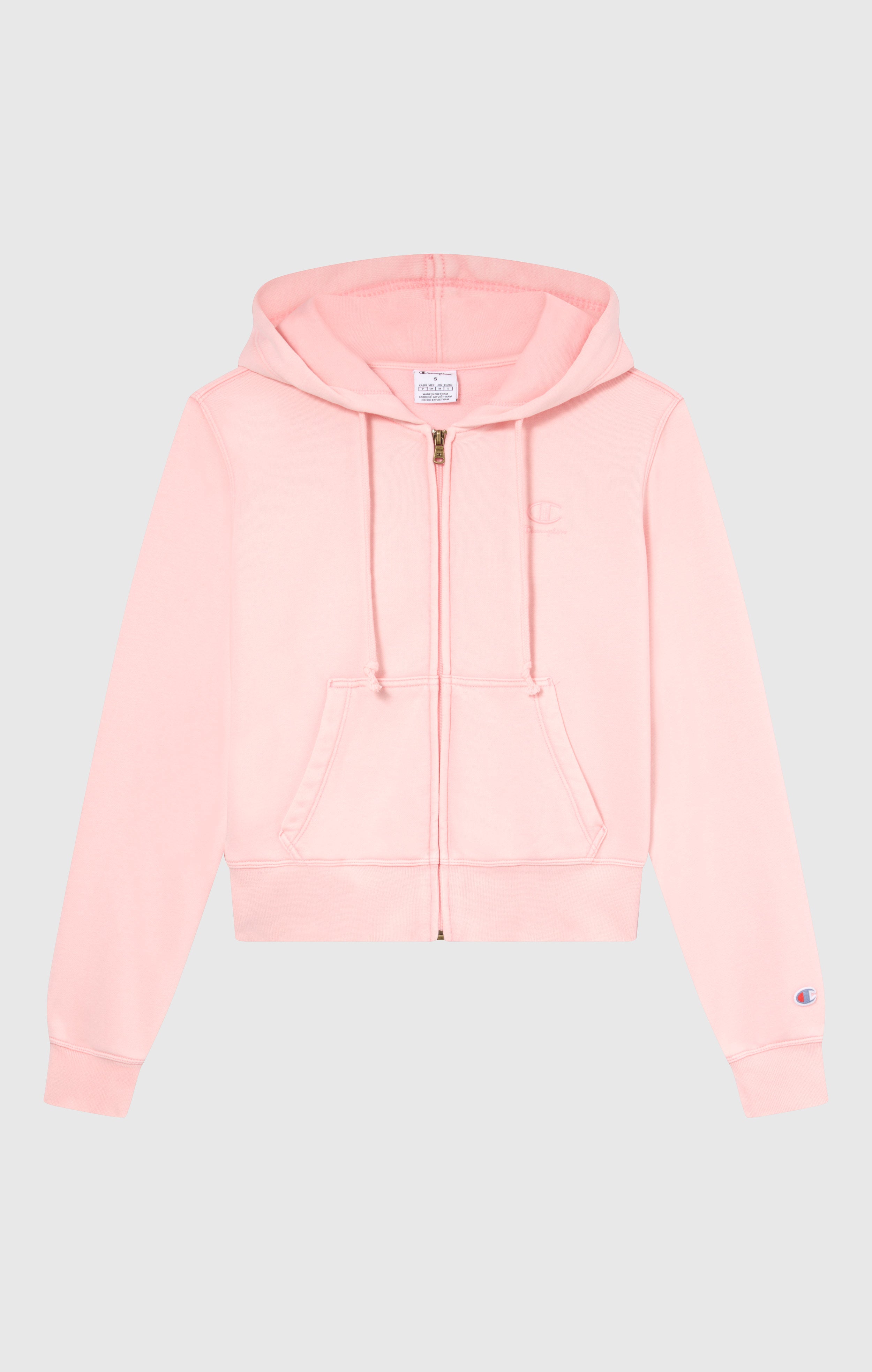 Felpa Con Zip Intera Interno Felpato Effetto Slavato Icons Da Donna