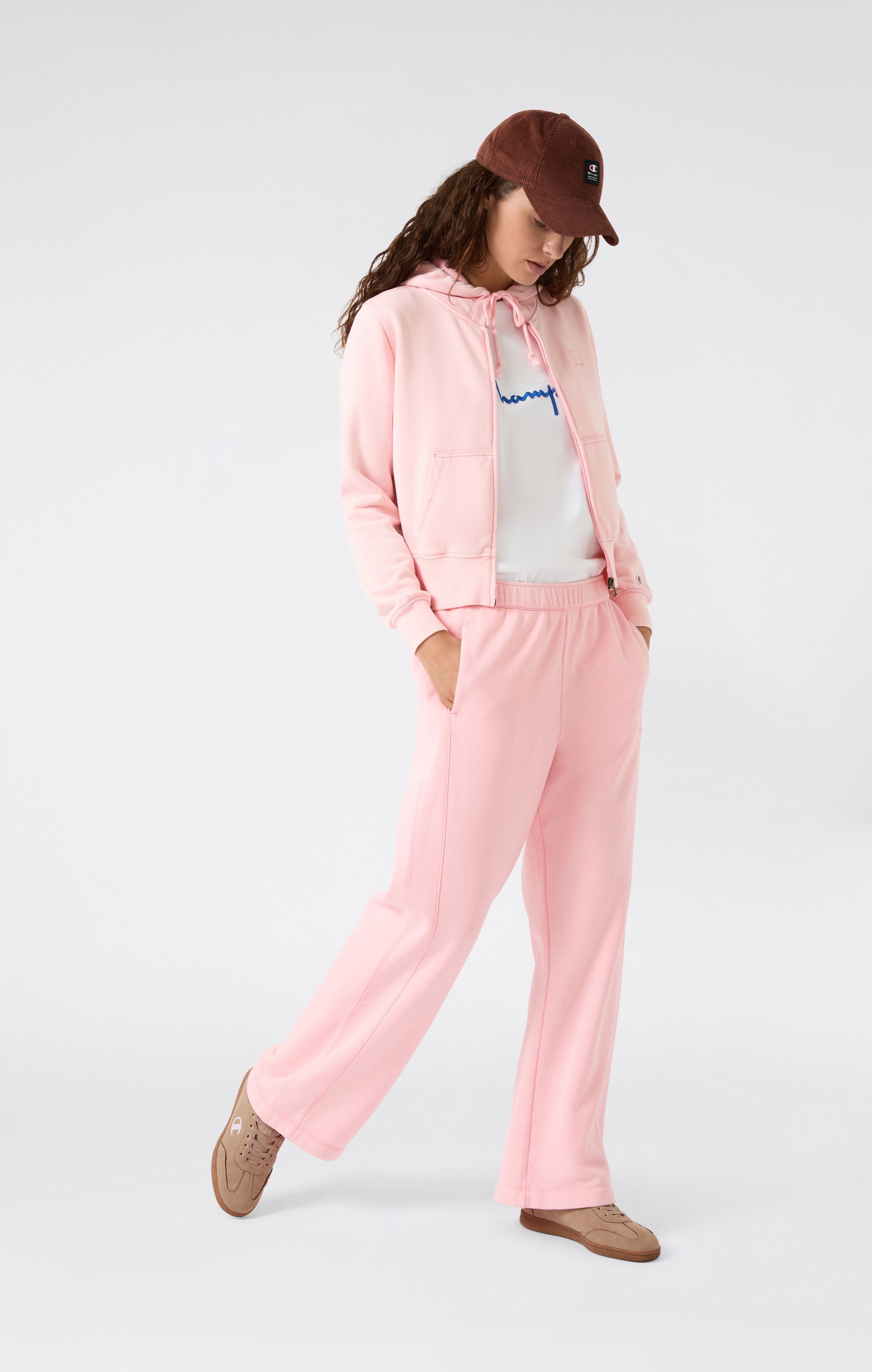 Felpa Con Zip Intera Interno Felpato Effetto Slavato Icons Da Donna