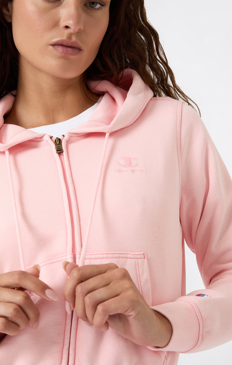 Sweatjacke Mit Durchgehendem Reißverschluss, Washed-Look Und Angerautem Innenmaterial Icons Damen