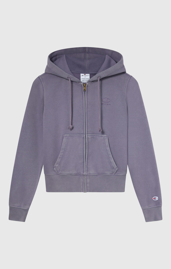 Women's Washed Full Zip Fleece Hoodie Icons