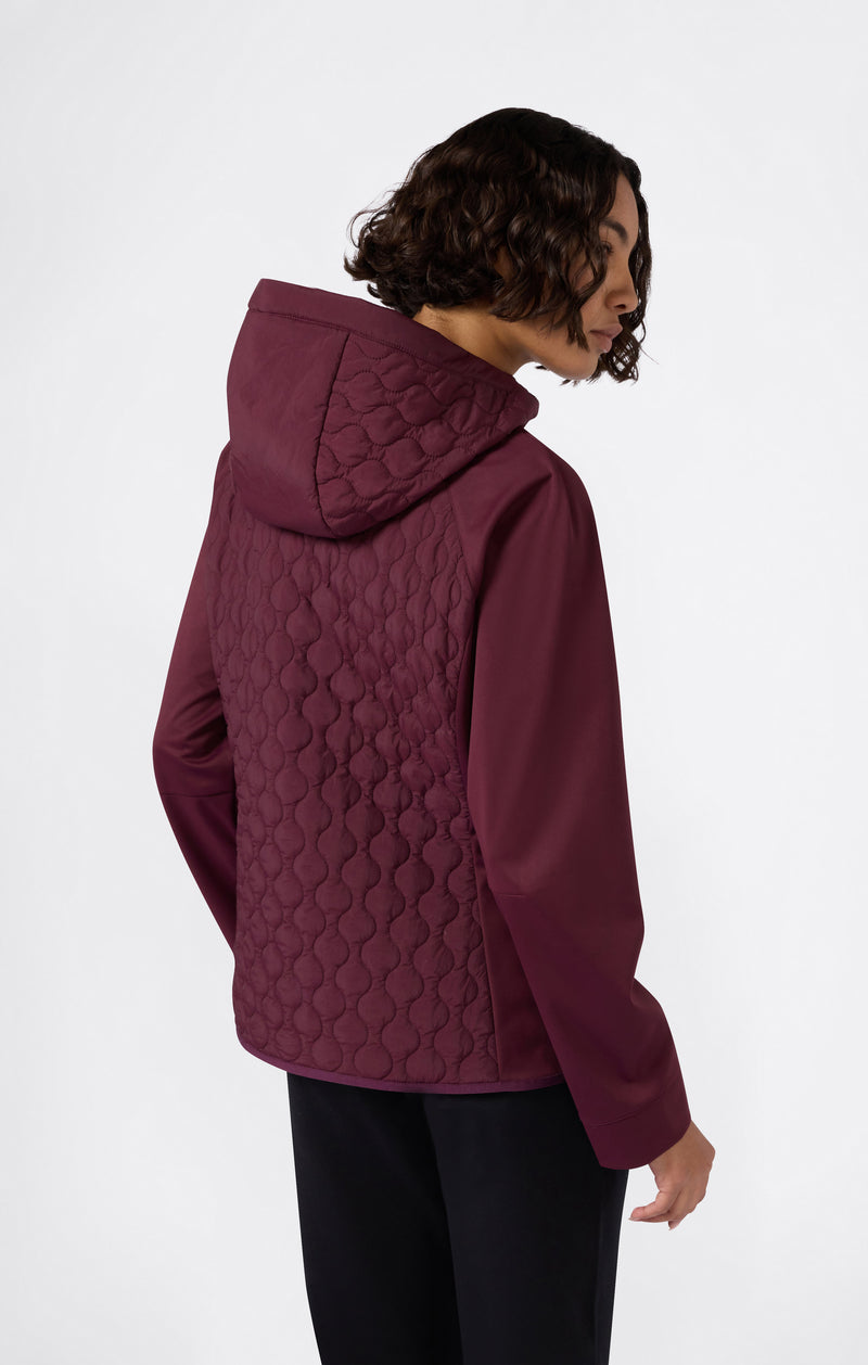 Chaqueta acolchada con capucha para mujer