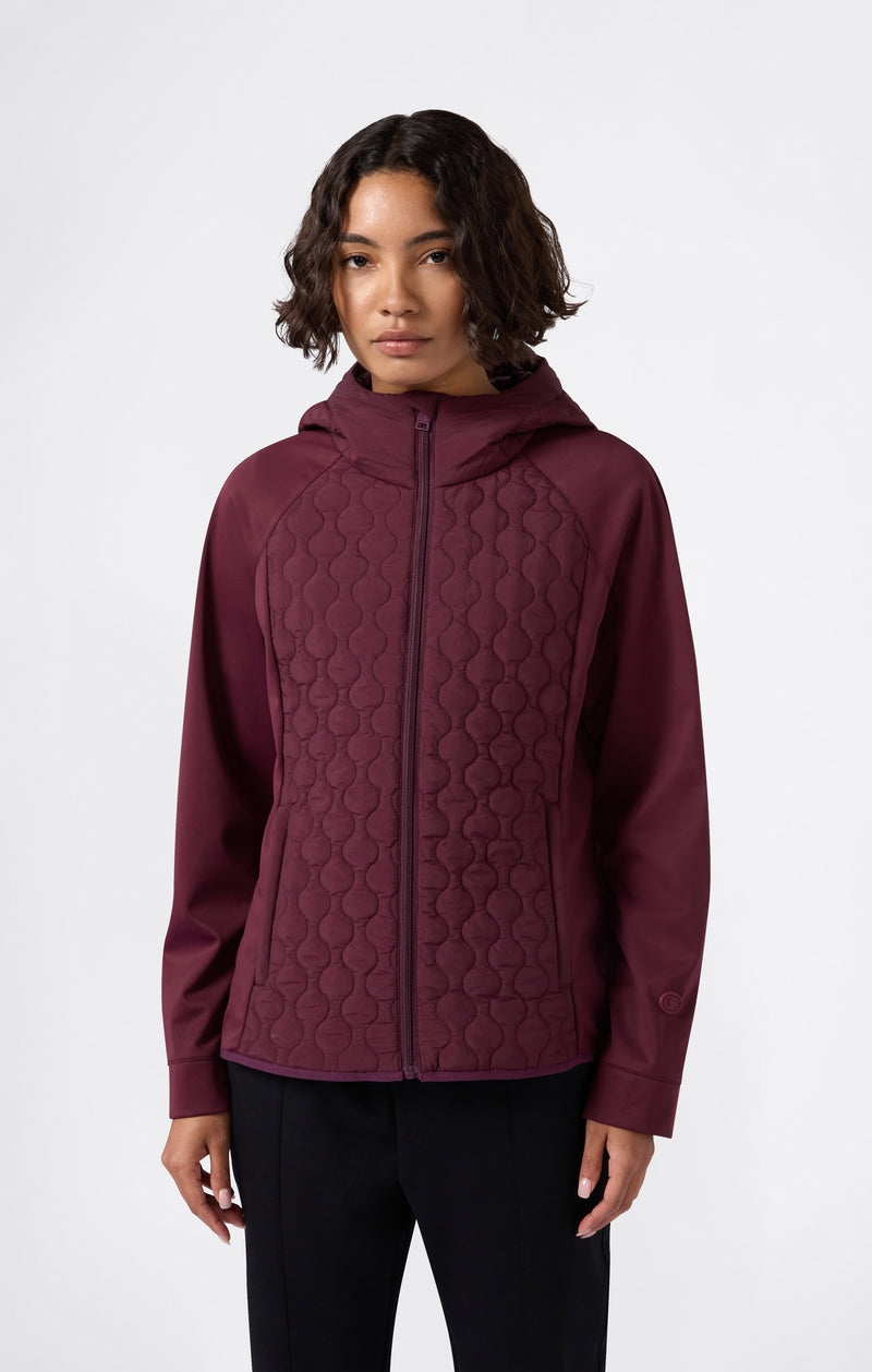 Chaqueta acolchada con capucha para mujer