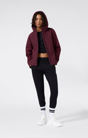 Chaqueta acolchada con capucha para mujer