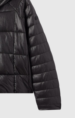 Piumino Lucido con Cappuccio da Donna