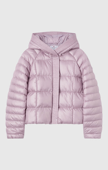 Doudoune à Capuche Brillante Femme