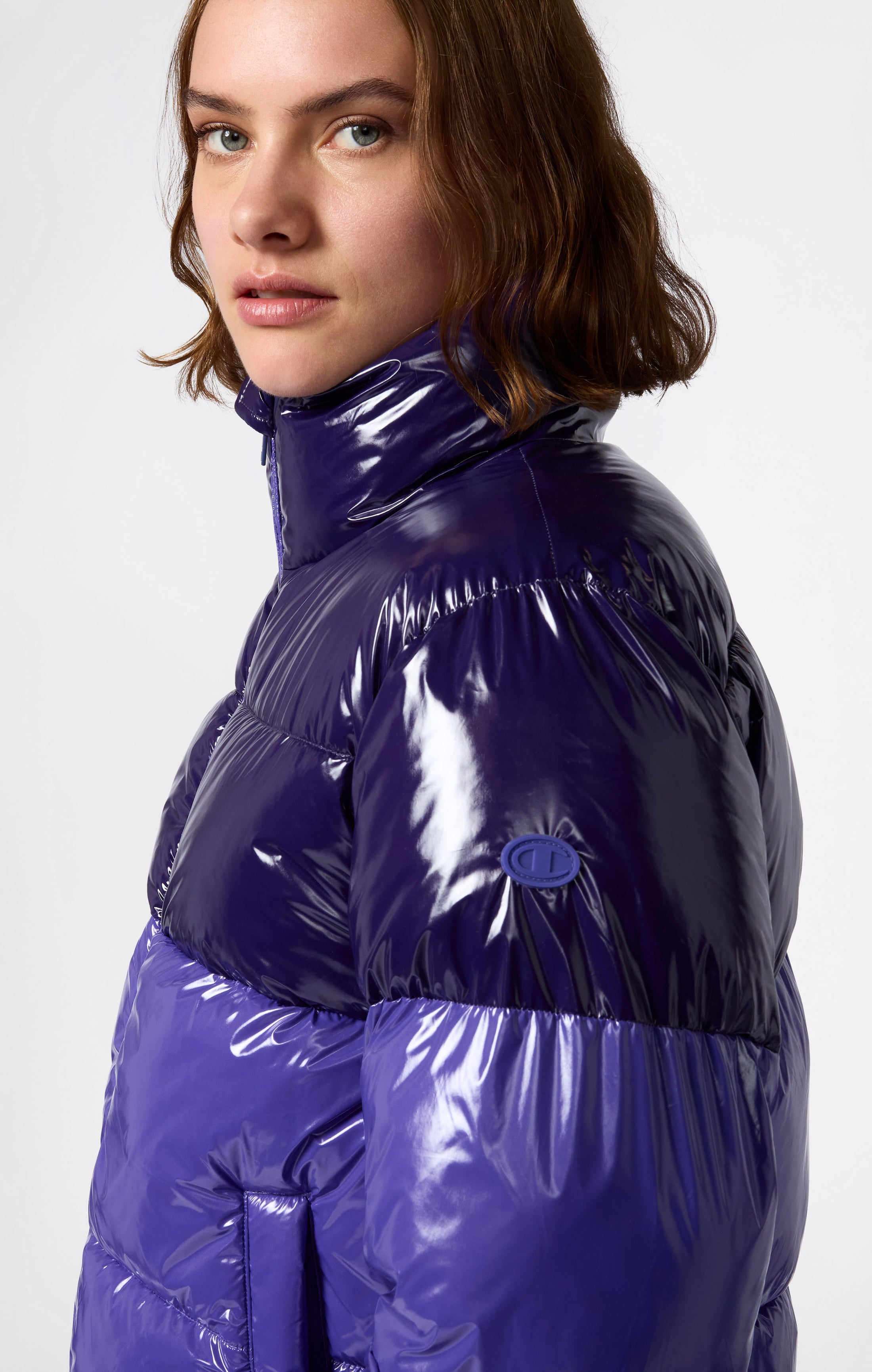 Giacca Lucida Imbottita da Donna