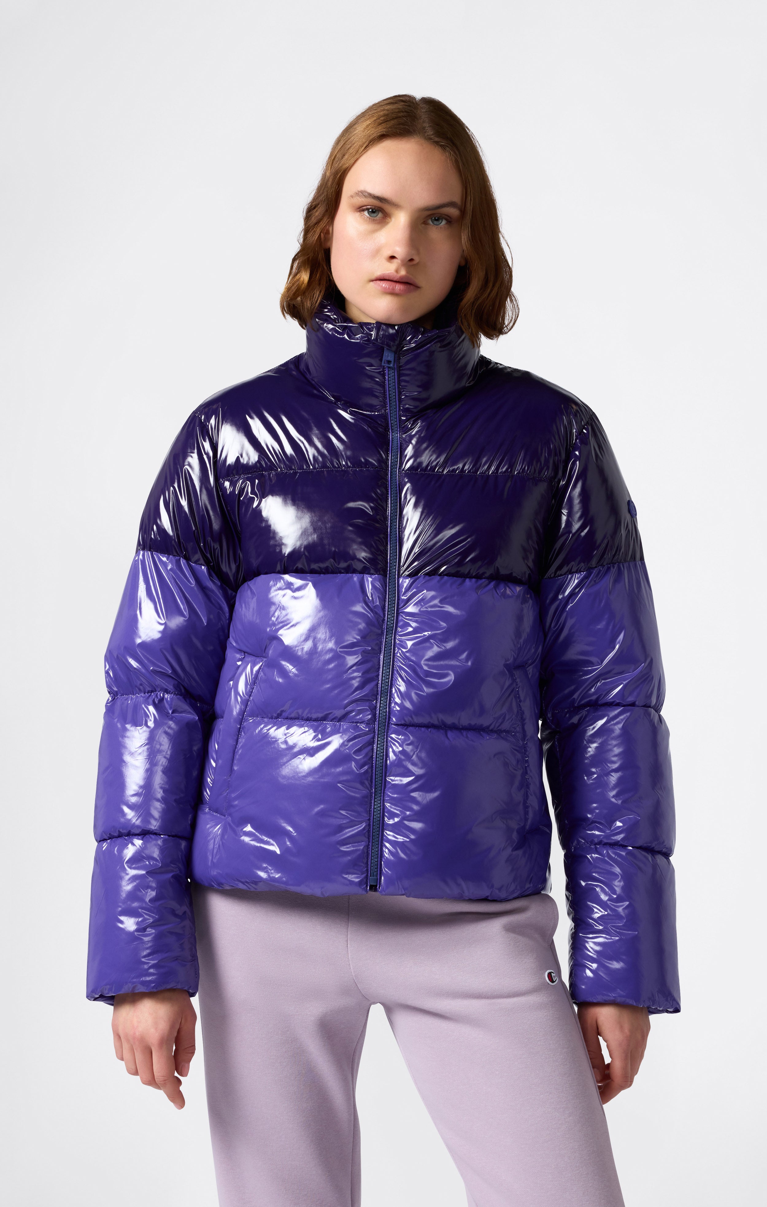 Doudoune Brillante Courte Pour Femme – Manteau D’hiver Matelassé Avec Col En Fausse Fourrure – Tailles S à 3XL - 8
