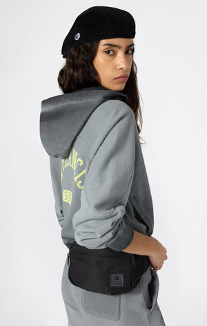 Damen Kapuzenpullover Mit Reißverschluss Und Used-Look Schwerer Stoff Time Capsule