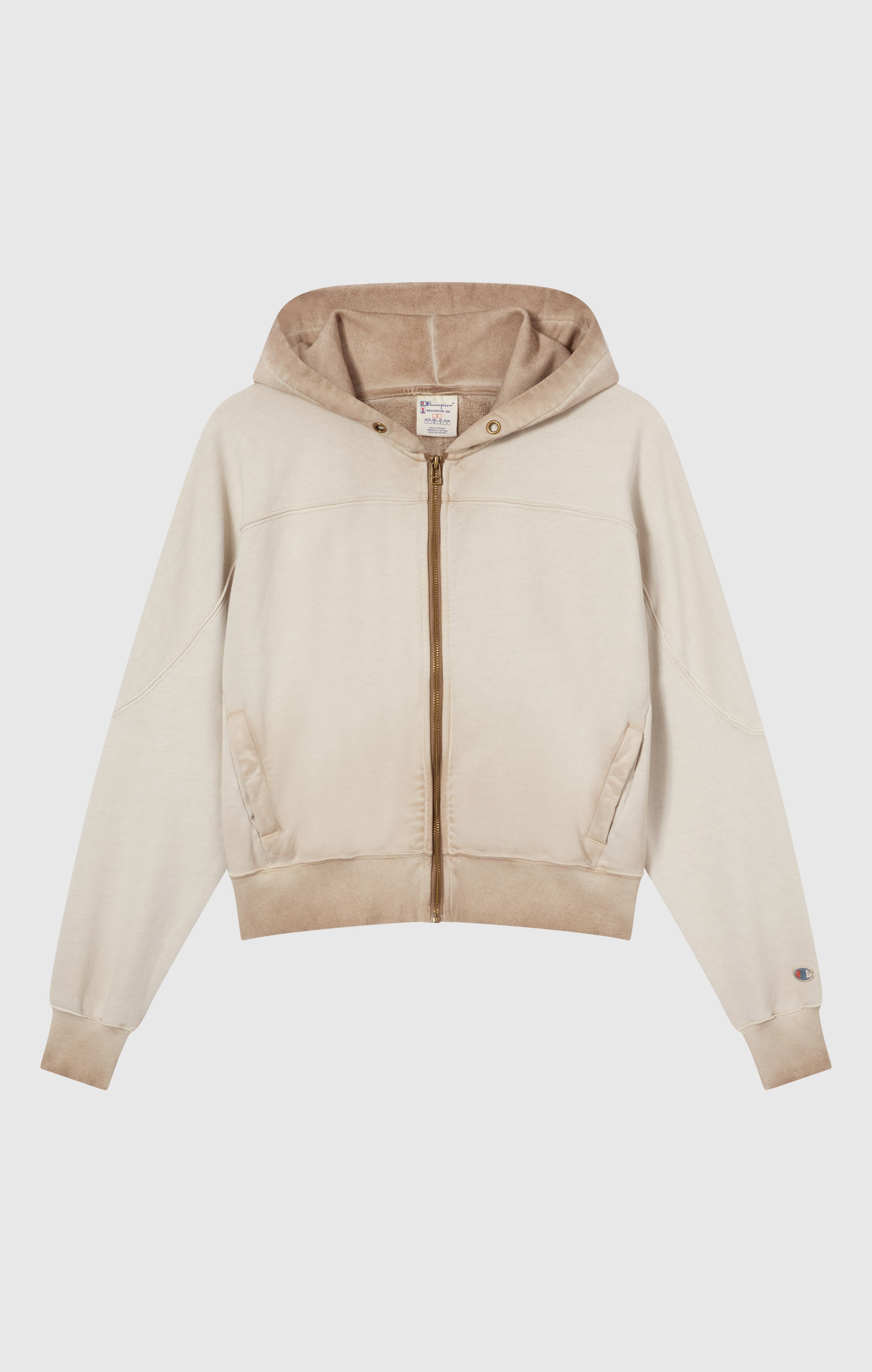 Felpa Pesante da Donna Con Cappuccio E Zip Intera Effetto Slavato Time Capsule