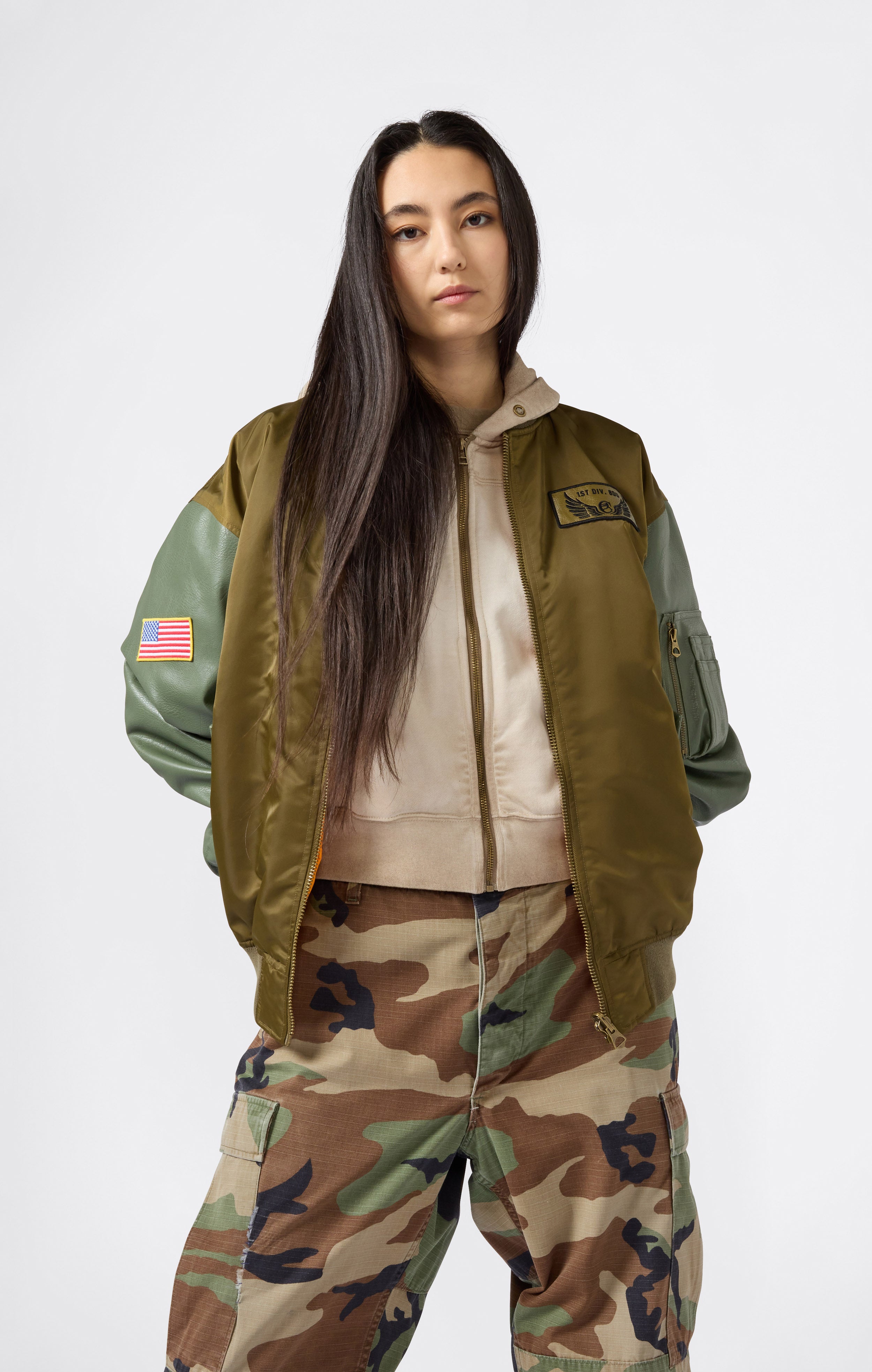 Felpa Pesante da Donna Con Cappuccio E Zip Intera Effetto Slavato Time Capsule