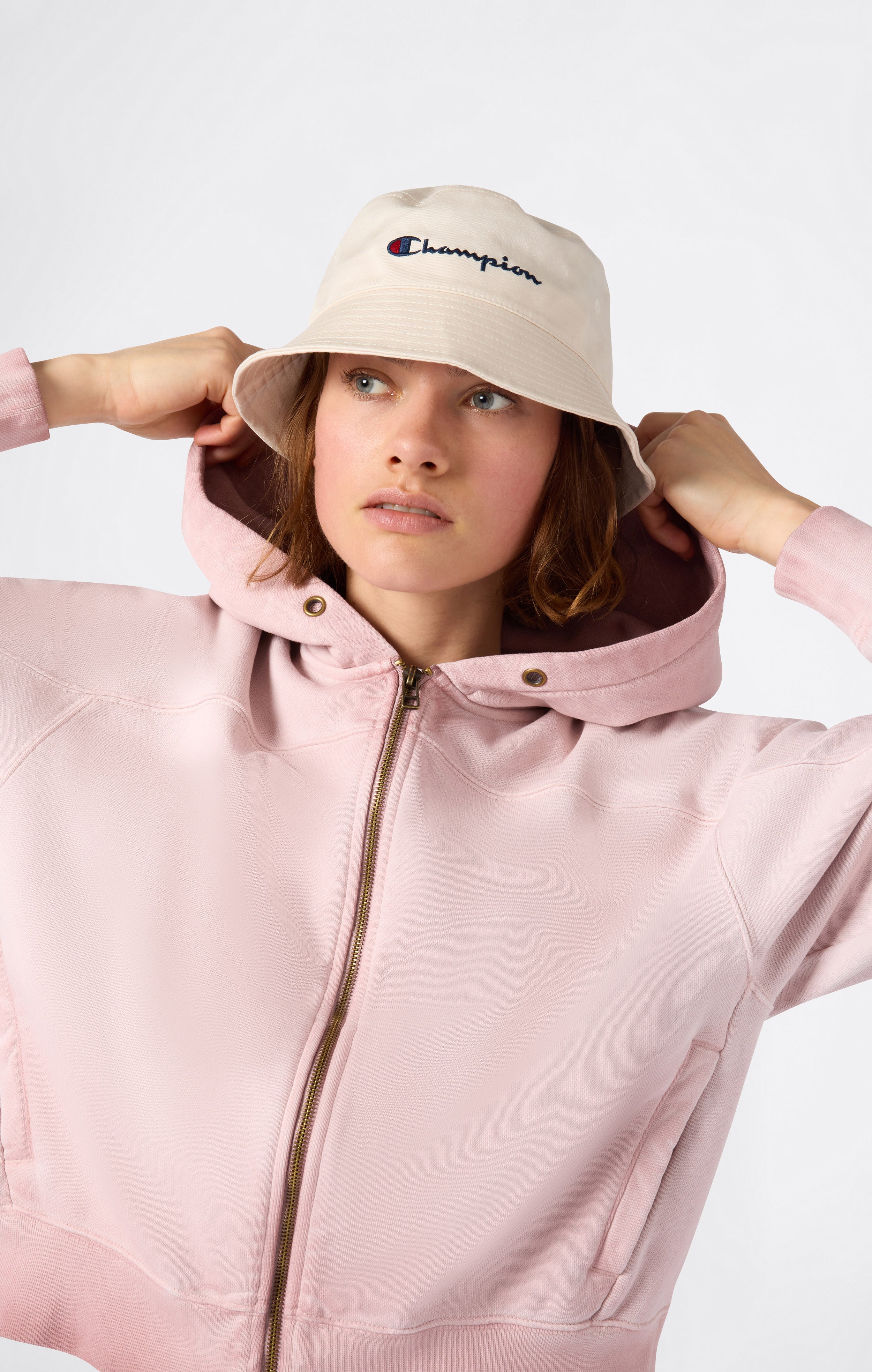Women's Washed Full Zip Heavyweight Sweatshirt Hoodie Time