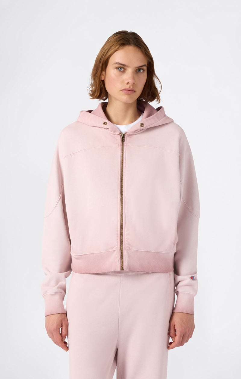 Women’s Washed Full Zip Heavyweight Sweatshirt Hoodie Time Capsule