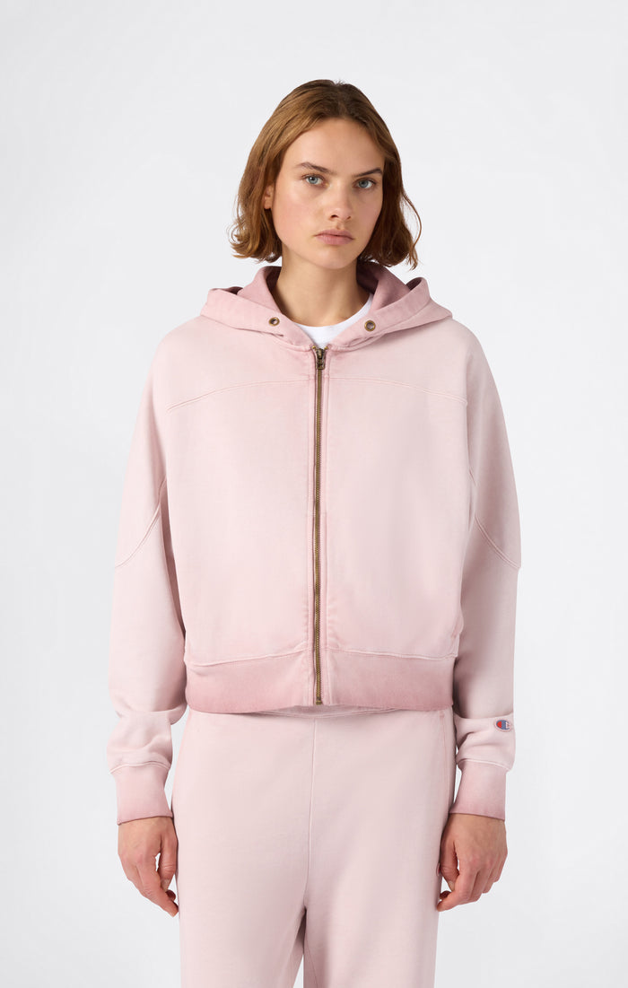 Women’s Washed Full Zip Heavyweight Sweatshirt Hoodie Time Capsule