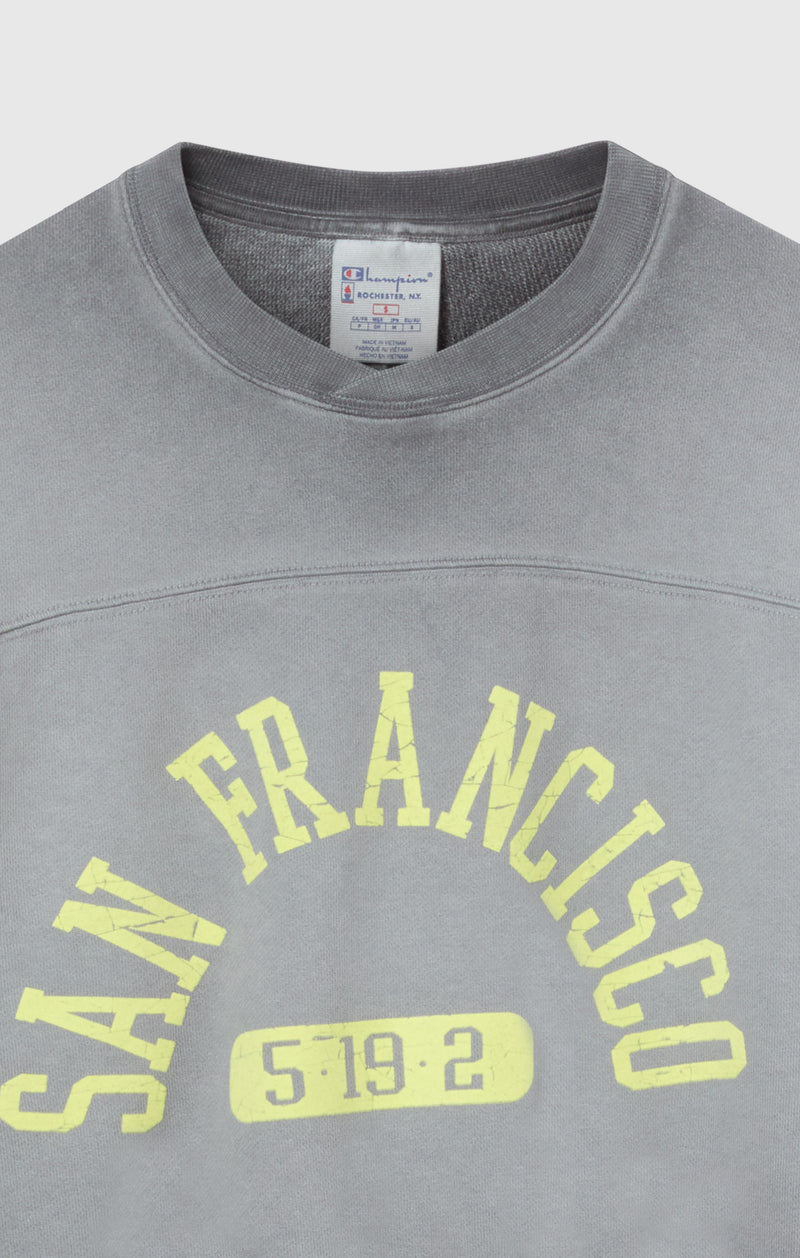 Felpa Pesante da Donna Girocollo Effetto Slavato Time Capsule