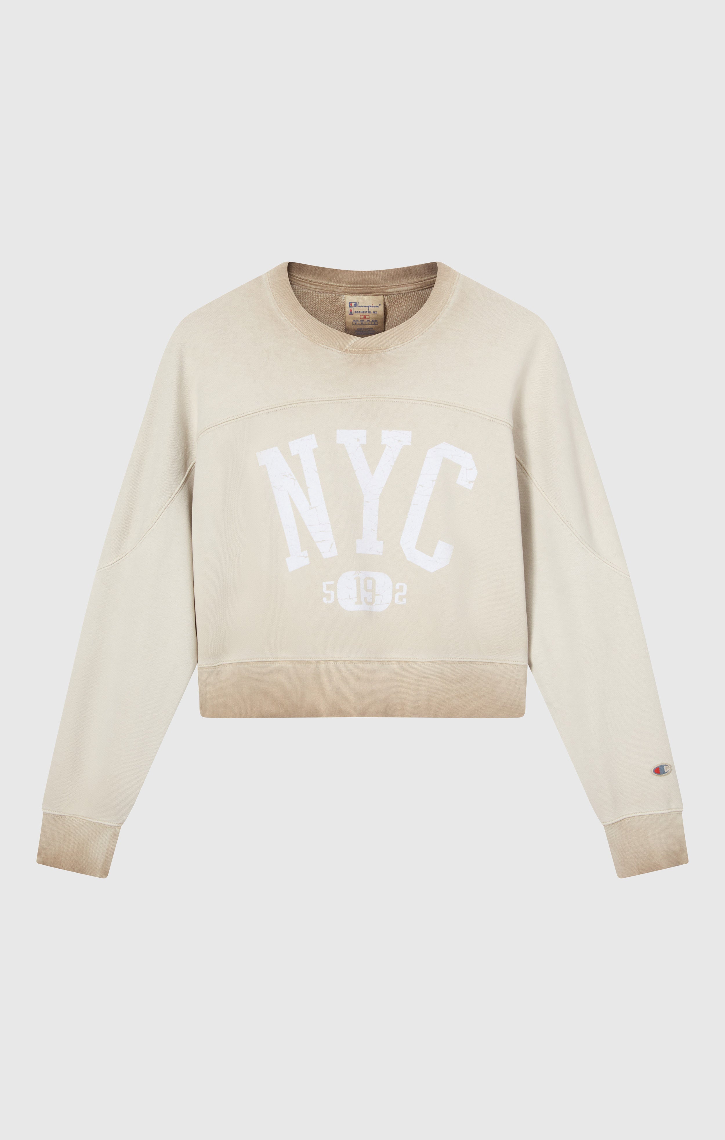 Felpa Pesante da Donna Girocollo Effetto Slavato Time Capsule