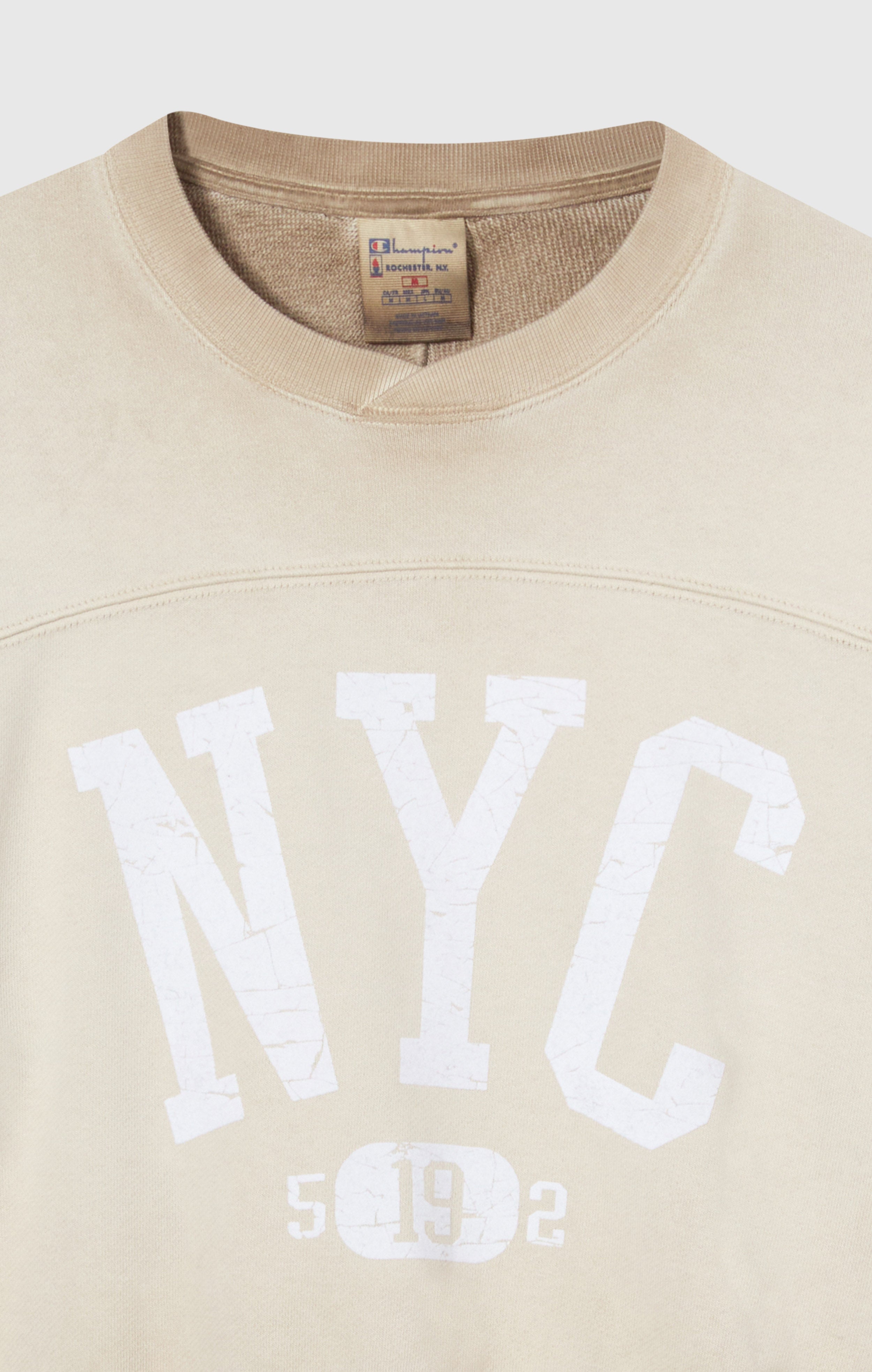 Felpa Pesante da Donna Girocollo Effetto Slavato Time Capsule