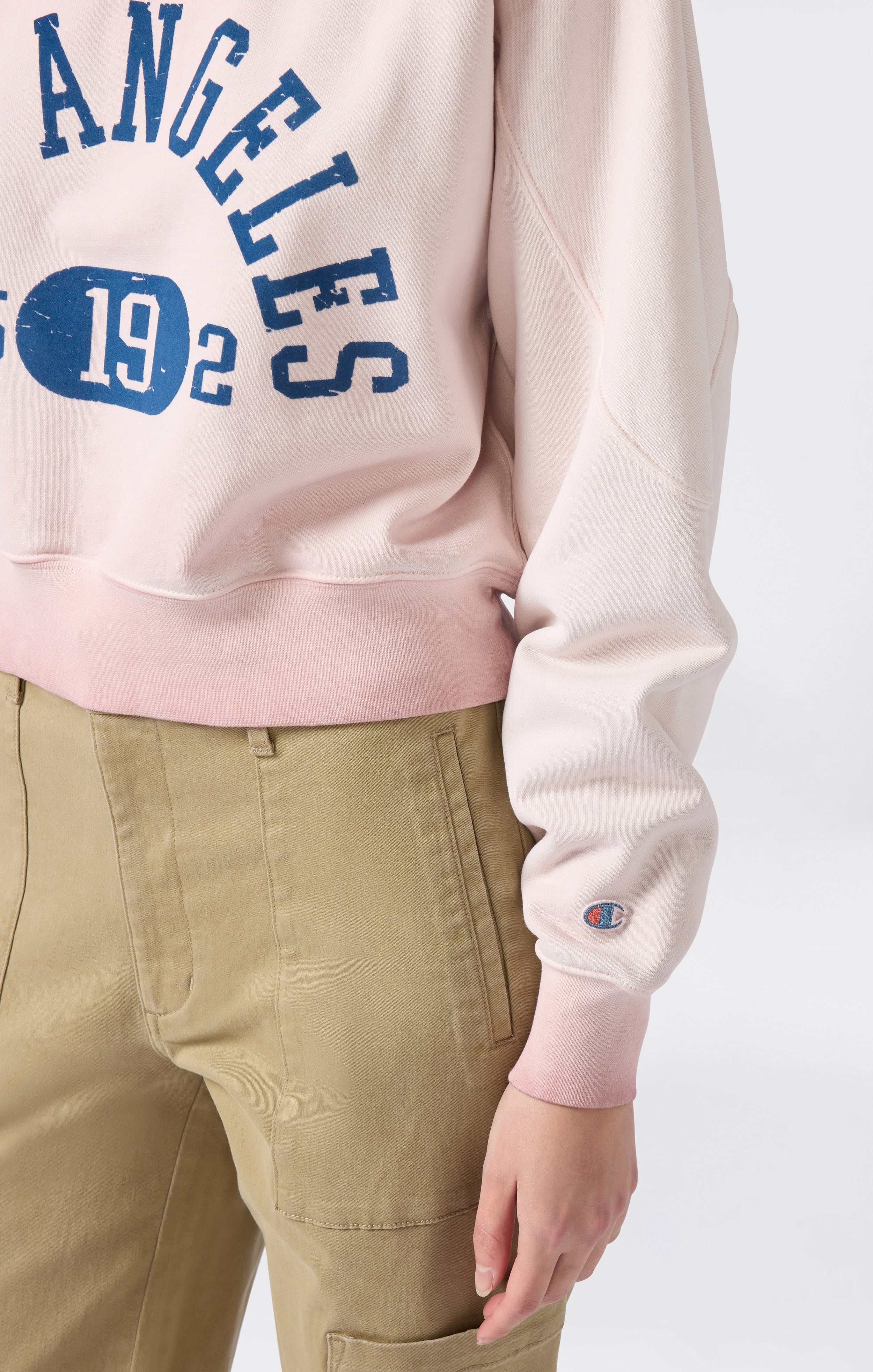 Felpa Pesante da Donna Girocollo Effetto Slavato Time Capsule