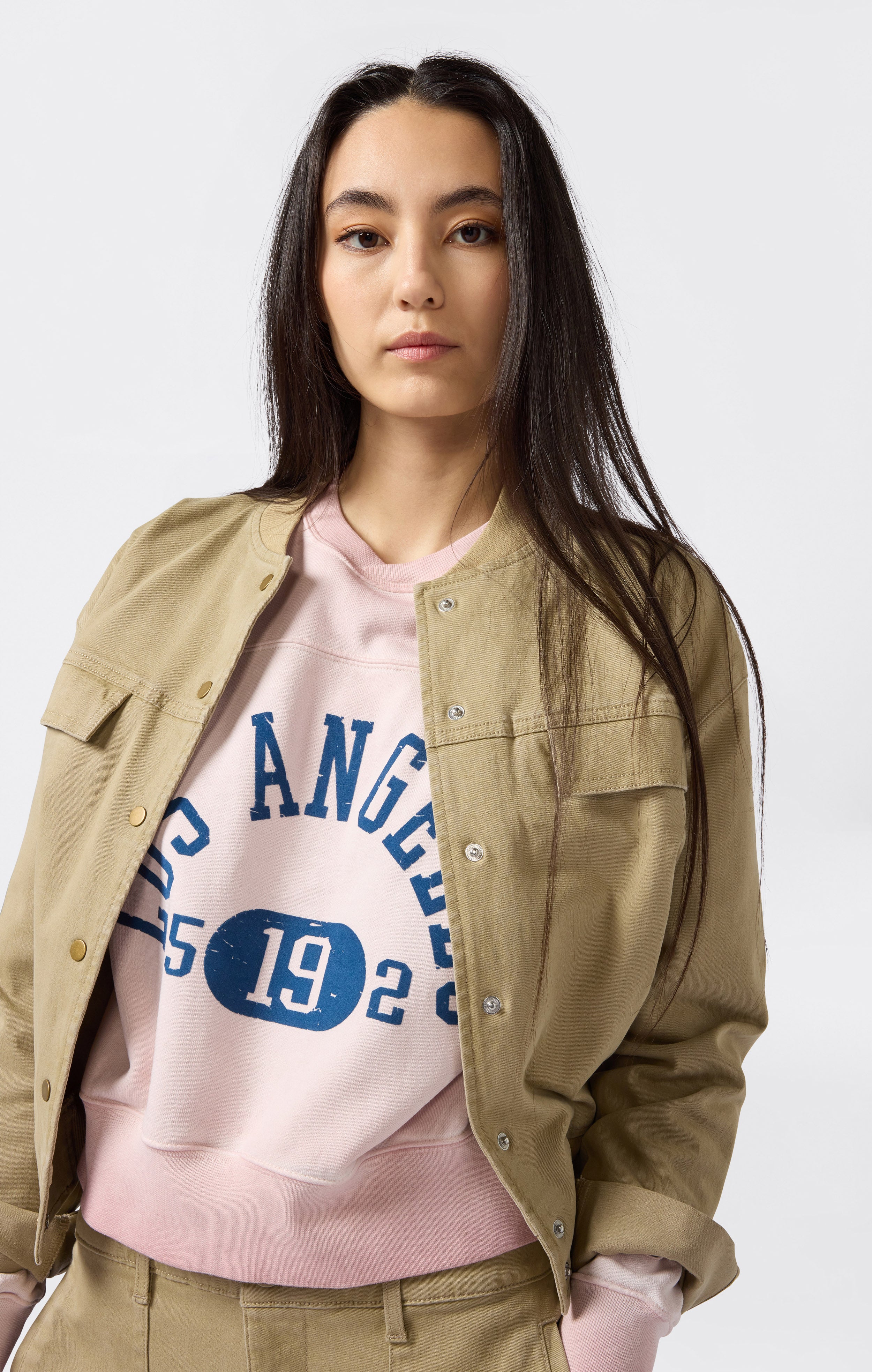 Felpa Pesante da Donna Girocollo Effetto Slavato Time Capsule