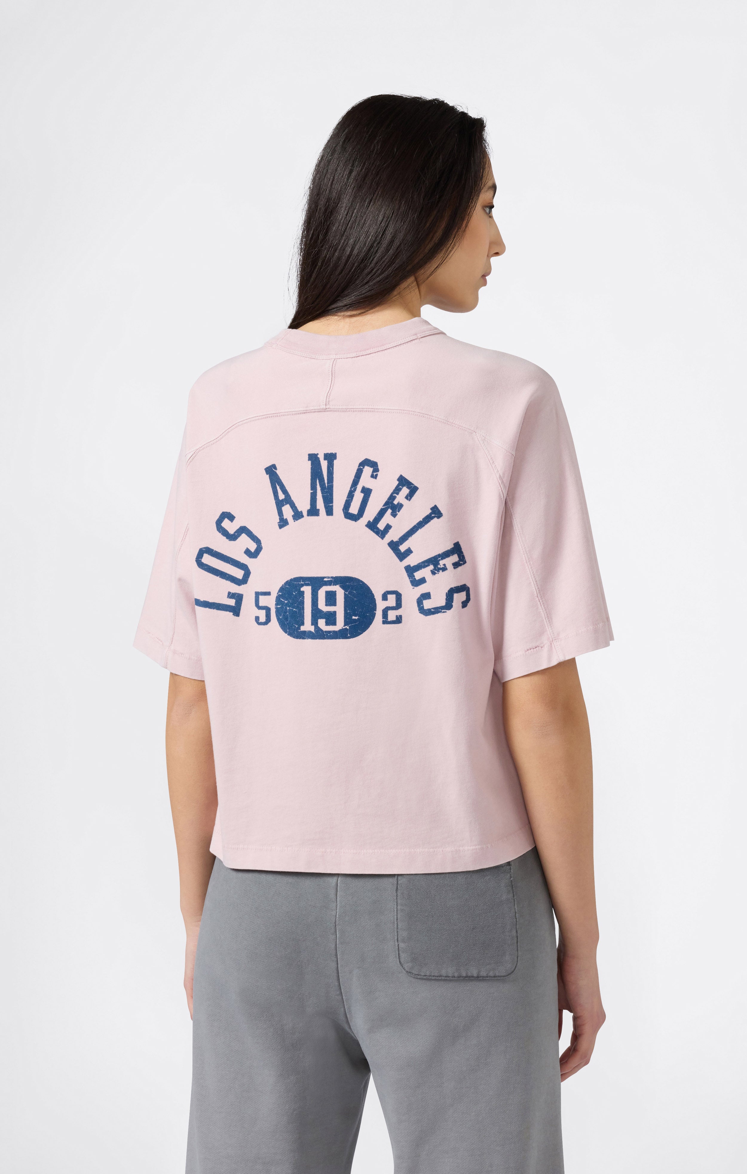 トップス 2010s NO.ID Back Cross L/S Tee Distressed Logo Tee in VINTAGE WHITE | alexanderwang®