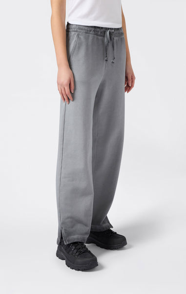 Women's Washed Wide Leg Sweatpants Time Capsule Dark Grey time