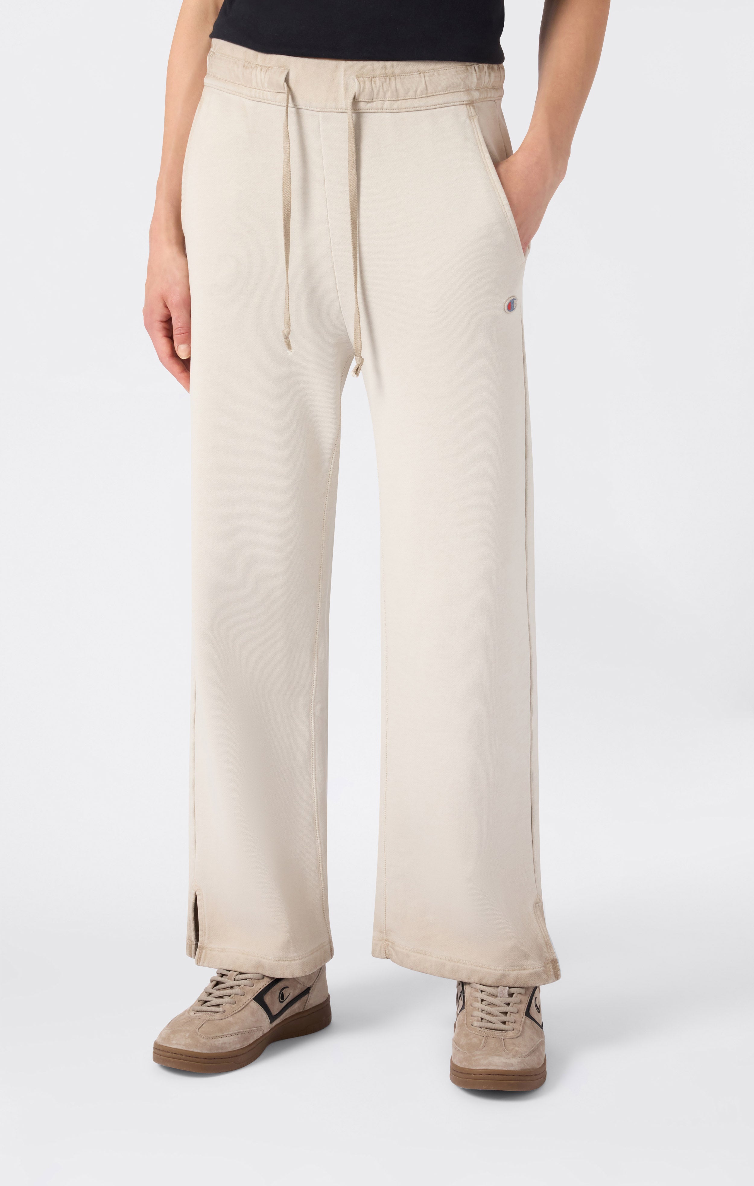 Pantaloni Donna A Gamba Larga Effetto Slavato Time Capsule