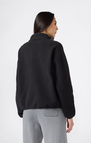 Damen Teddy Fleece Jacke Mit Druckknöpfen Time Capsule