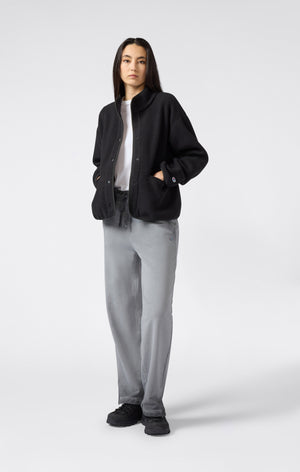 Damen Teddy Fleece Jacke Mit Druckknöpfen Time Capsule