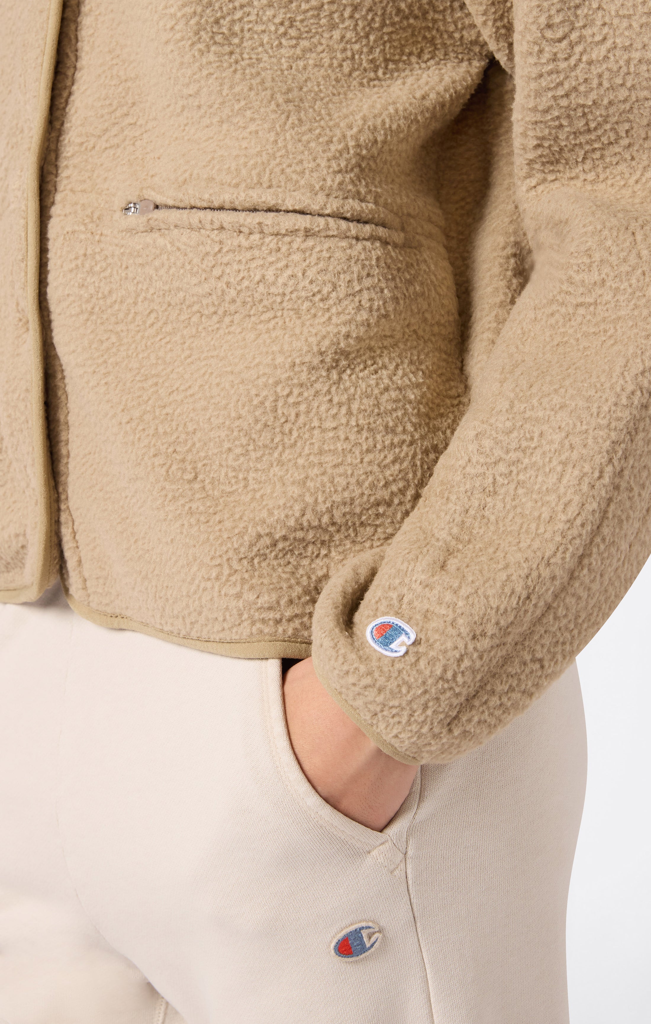 Women’s Snap Button Teddy Fleece Jacket Time Capsule
