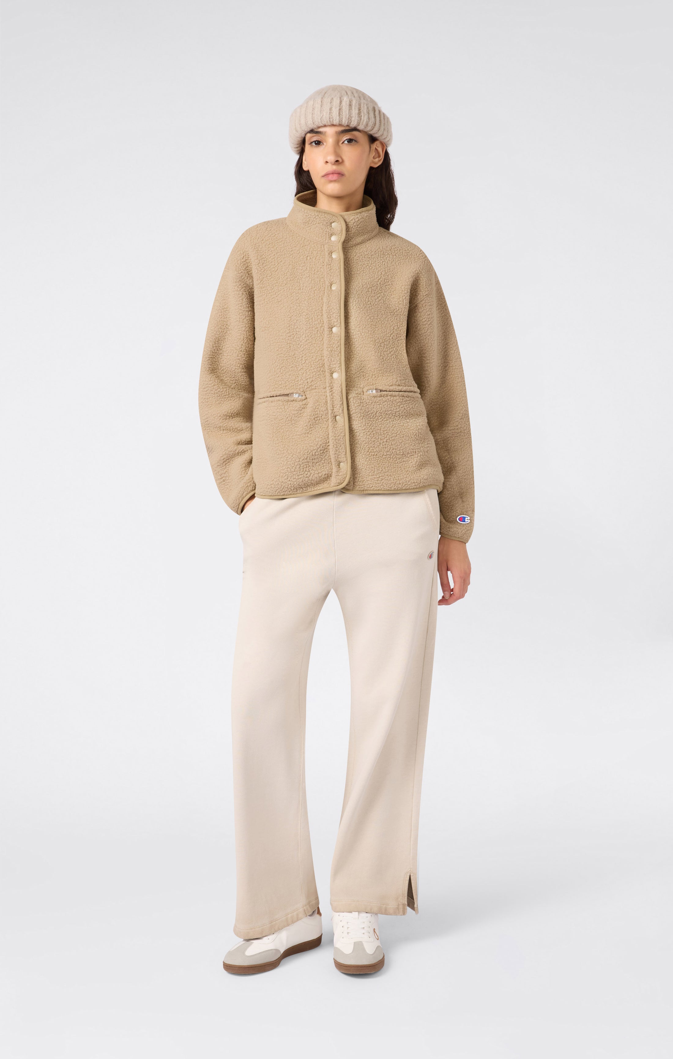 Women’s Snap Button Teddy Fleece Jacket Time Capsule