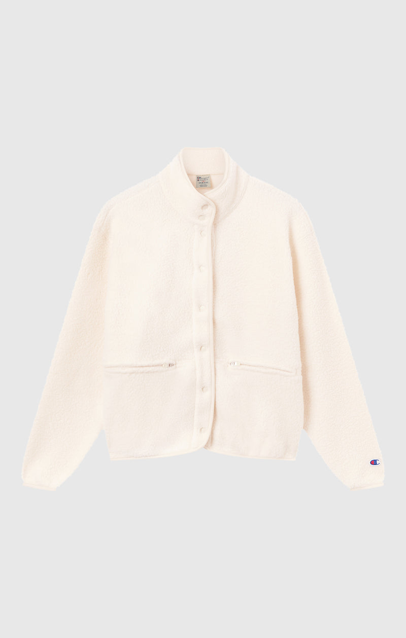 Women’s Snap Button Teddy Fleece Jacket Time Capsule