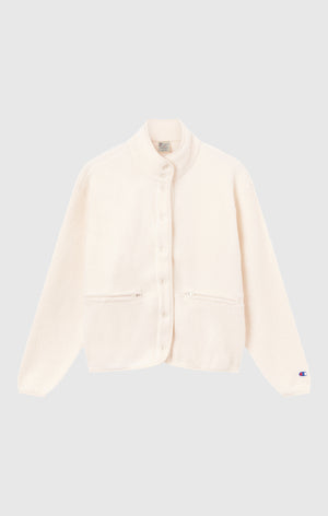 Women’s Snap Button Teddy Fleece Jacket Time Capsule