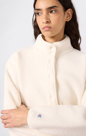 Women’s Snap Button Teddy Fleece Jacket Time Capsule