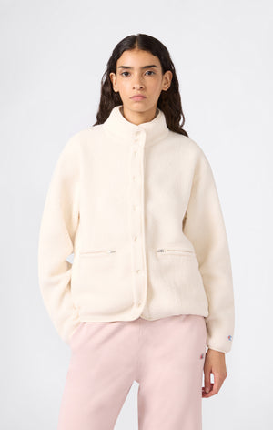 Women’s Snap Button Teddy Fleece Jacket Time Capsule