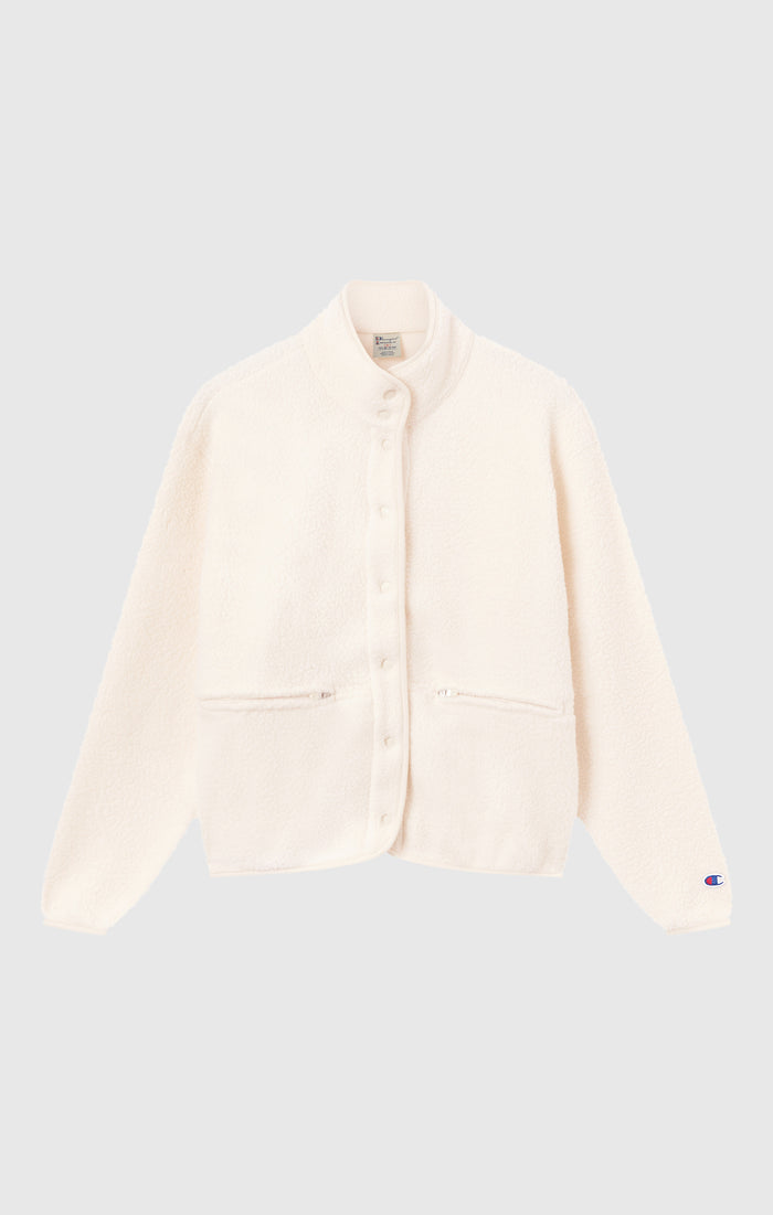 Women’s Snap Button Teddy Fleece Jacket Time Capsule