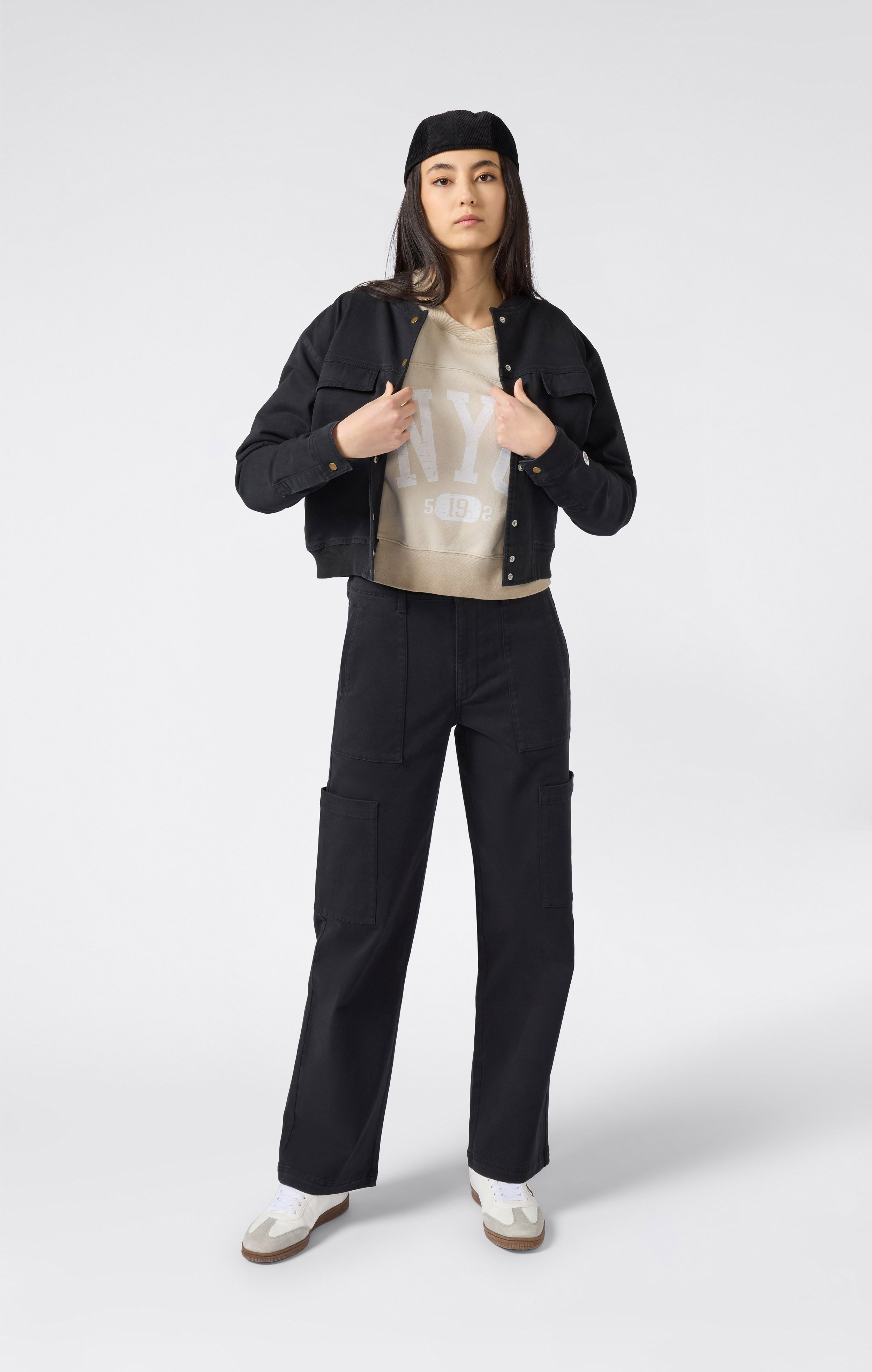 Damen Utility Jacke Kurz Aus Twill Time Capsule