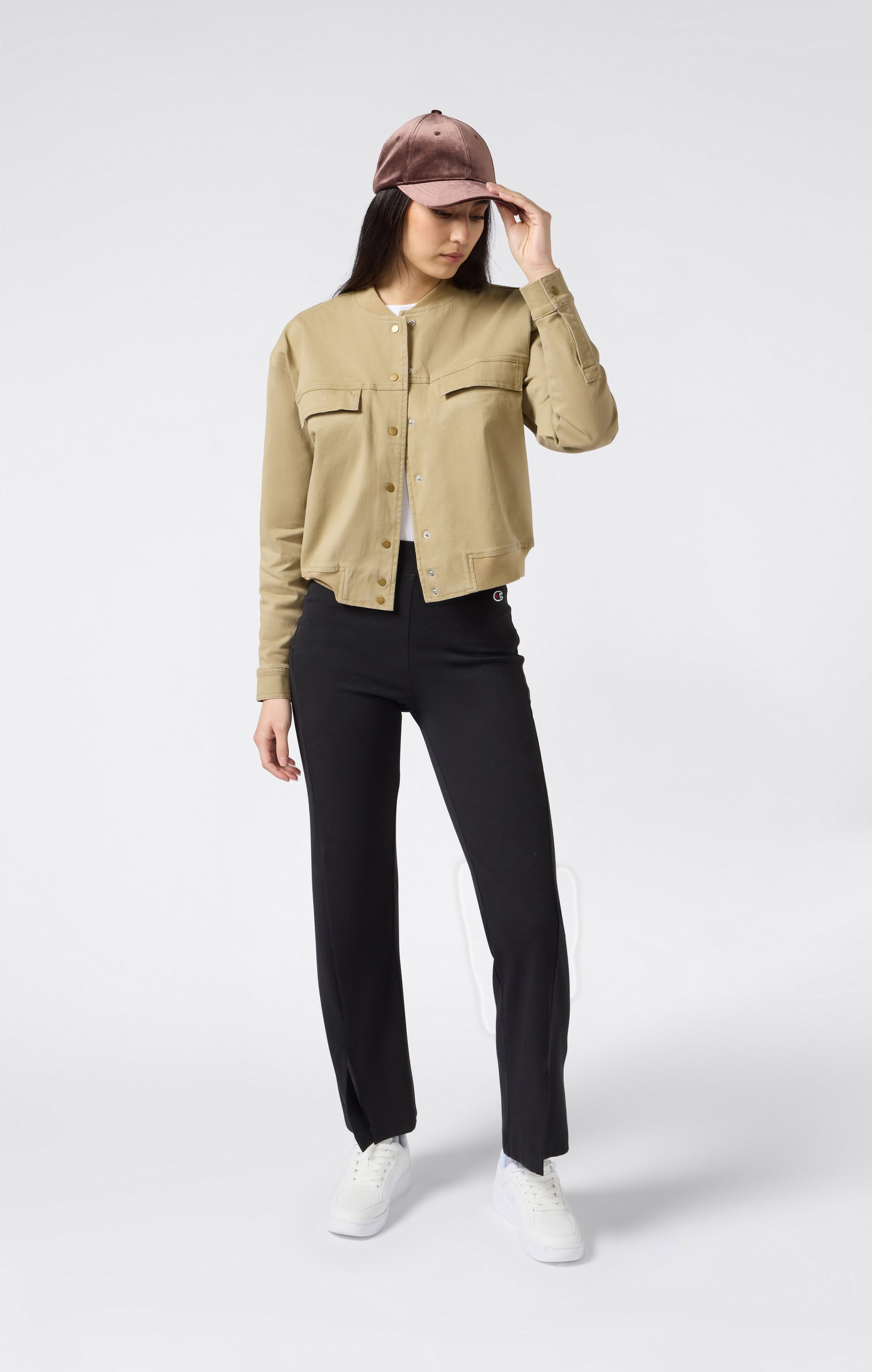 Giacca Donna Utility Cropped In Twill Time Capsule