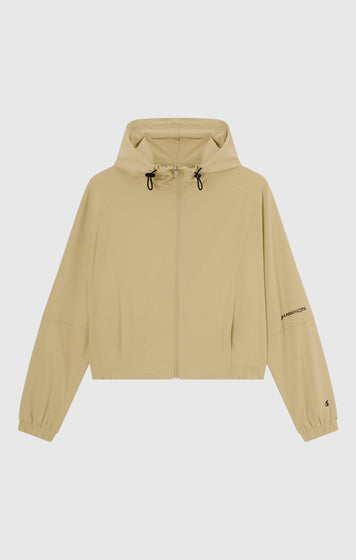 Giacca Donna Full Zip con Cappuccio in Tessuto Stretch