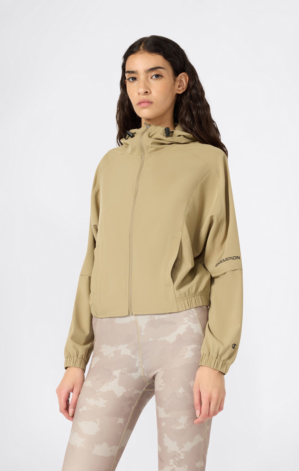 Women’s Full Zip Hooded Jacket in Stretch Fabric