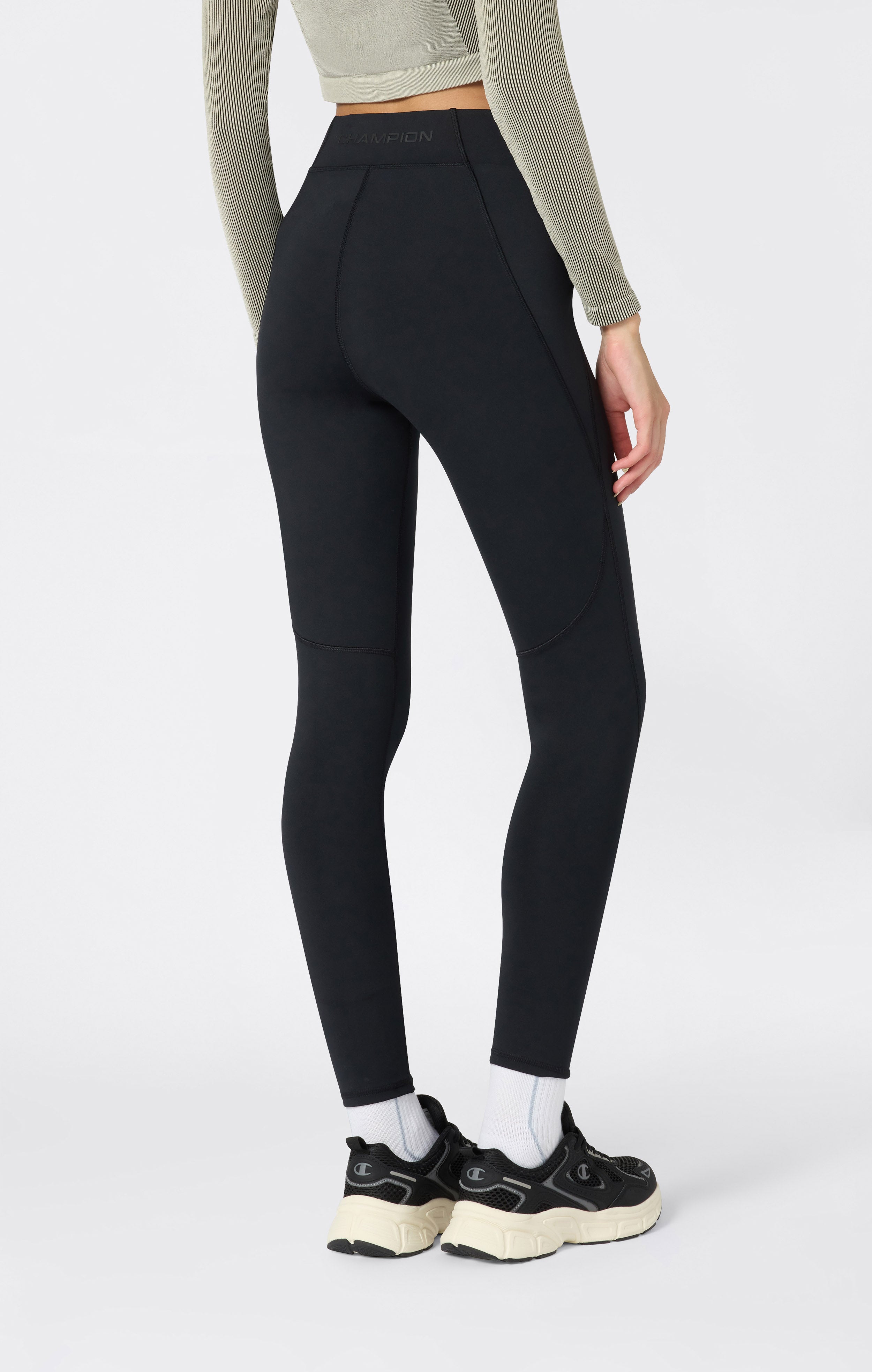 Leggings Donna in Tessuto Stretch Interlock