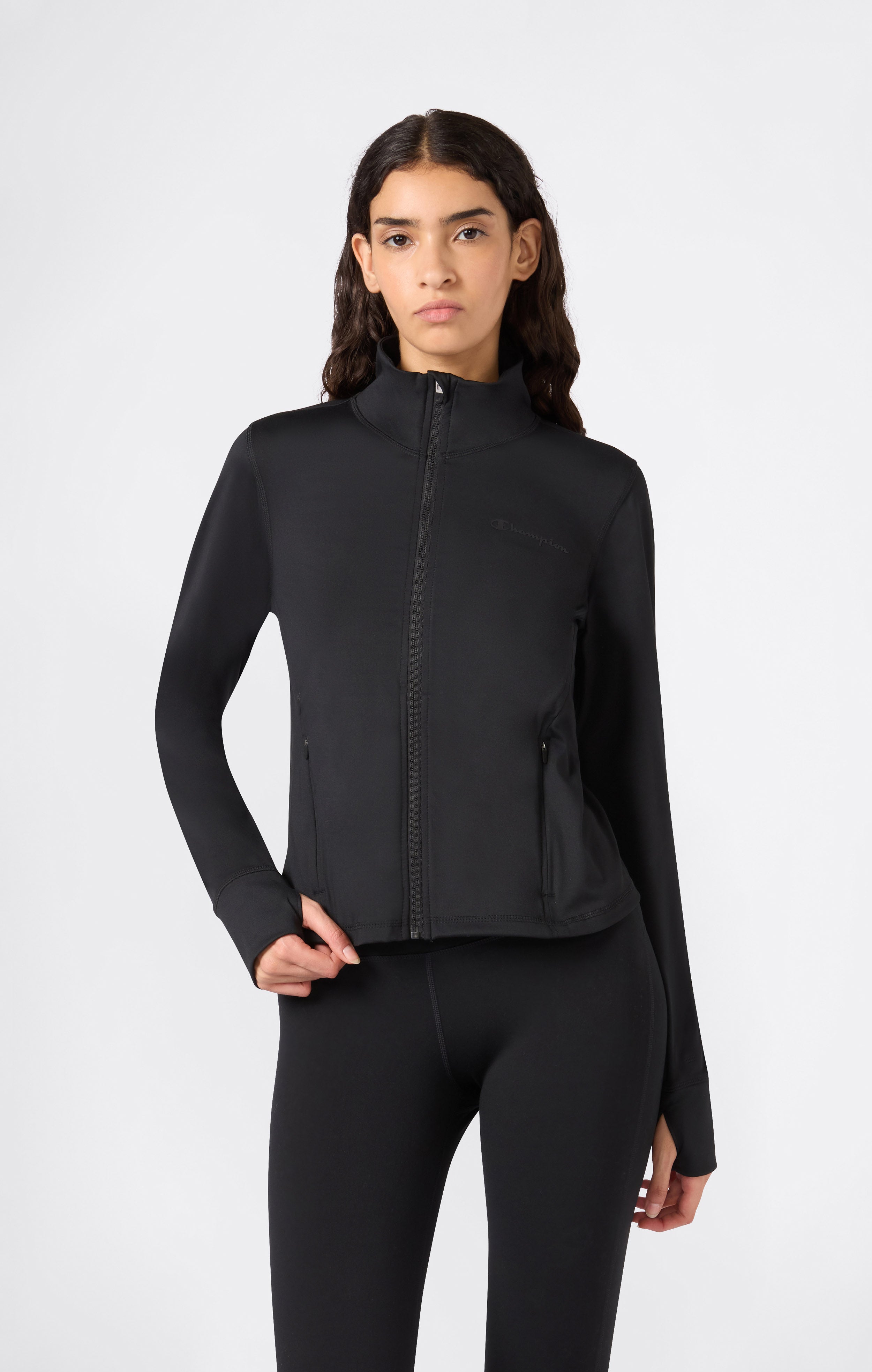 Women's Quick Dry Full Zip Cardio Jacket Black athletics