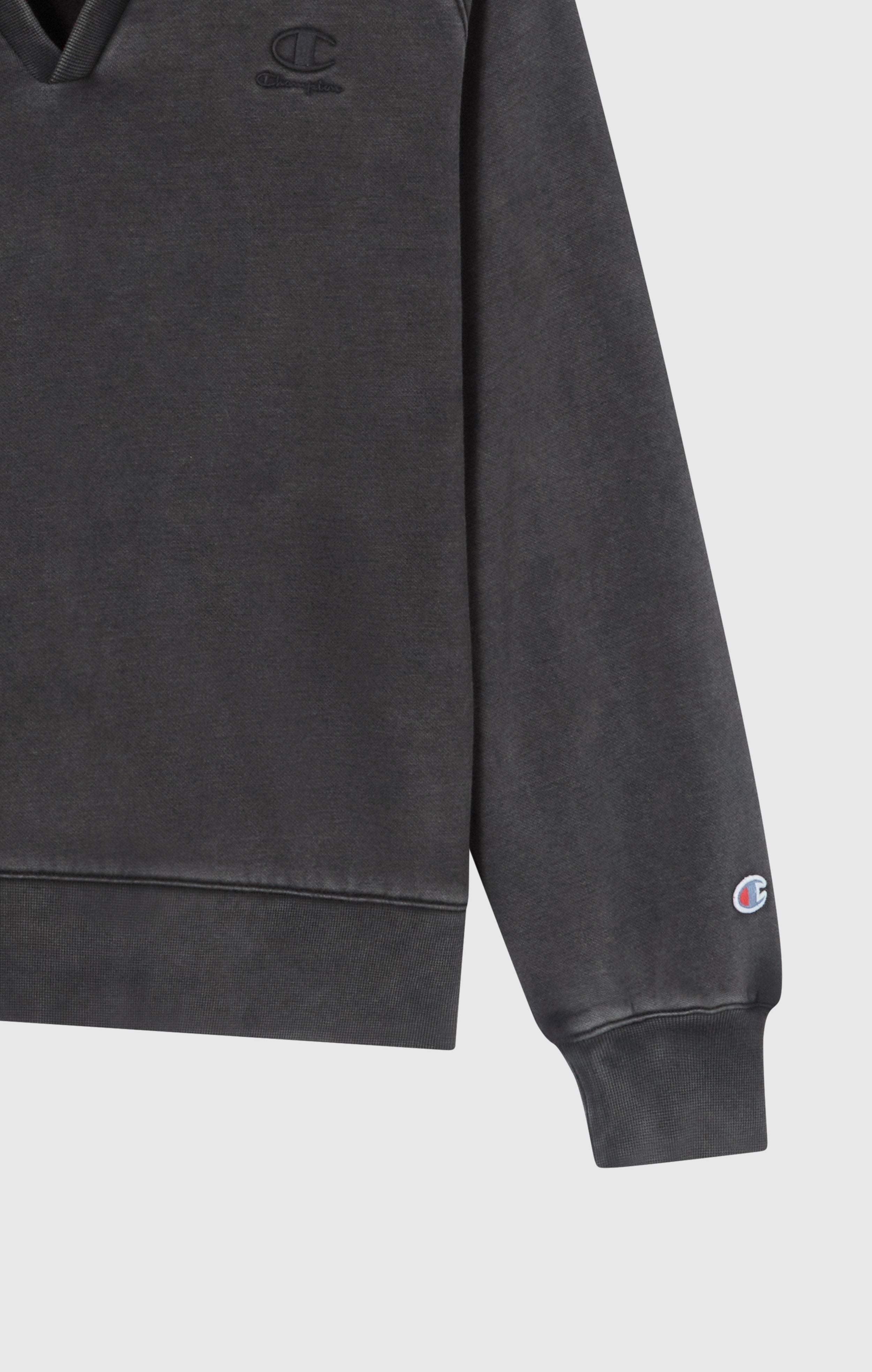 Sweat Col Polo Effet Délavé À Intérieur Gratté Icons Pour Femme