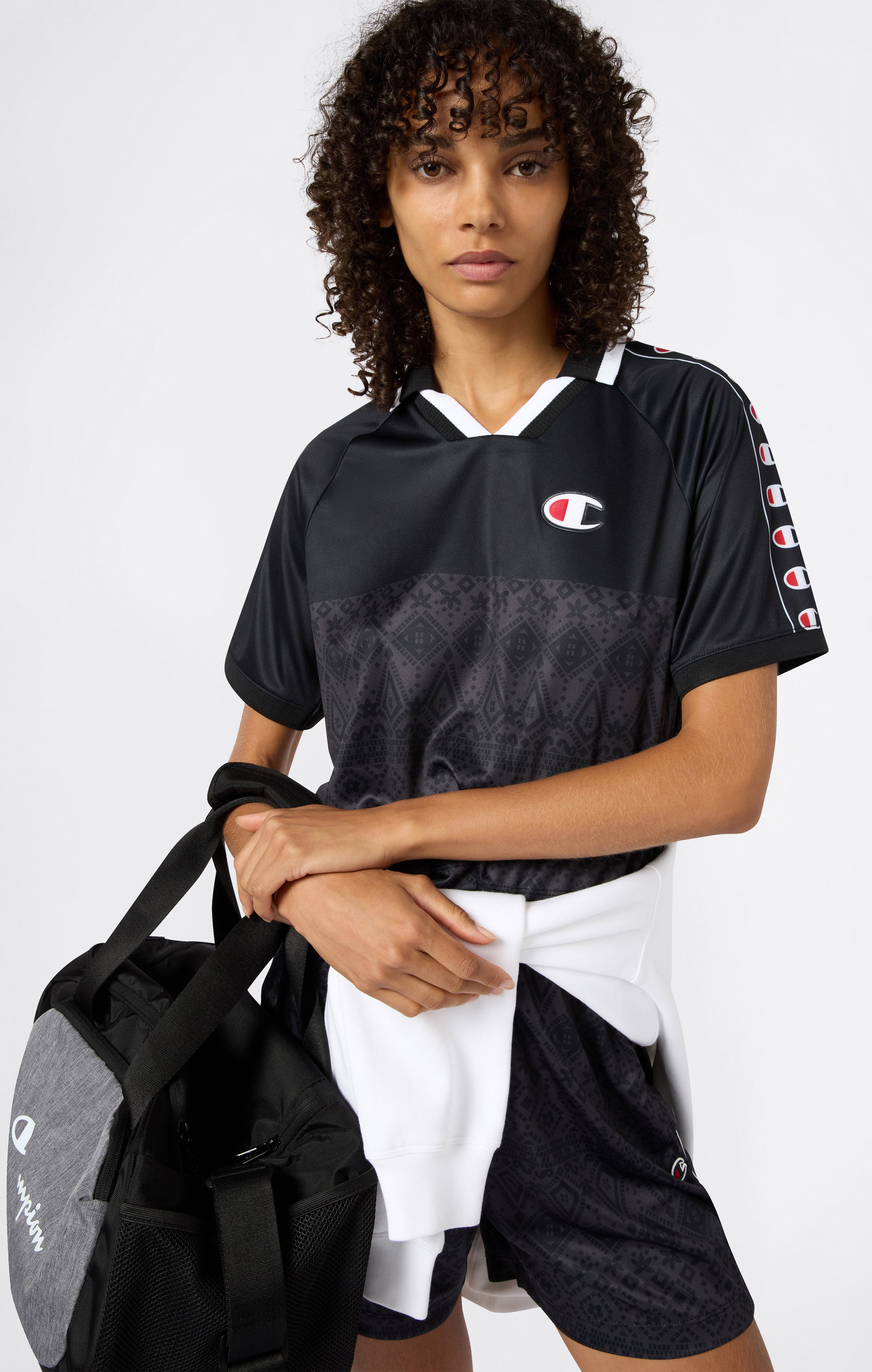 T-shirt Col V pour Femme Sport Heritage