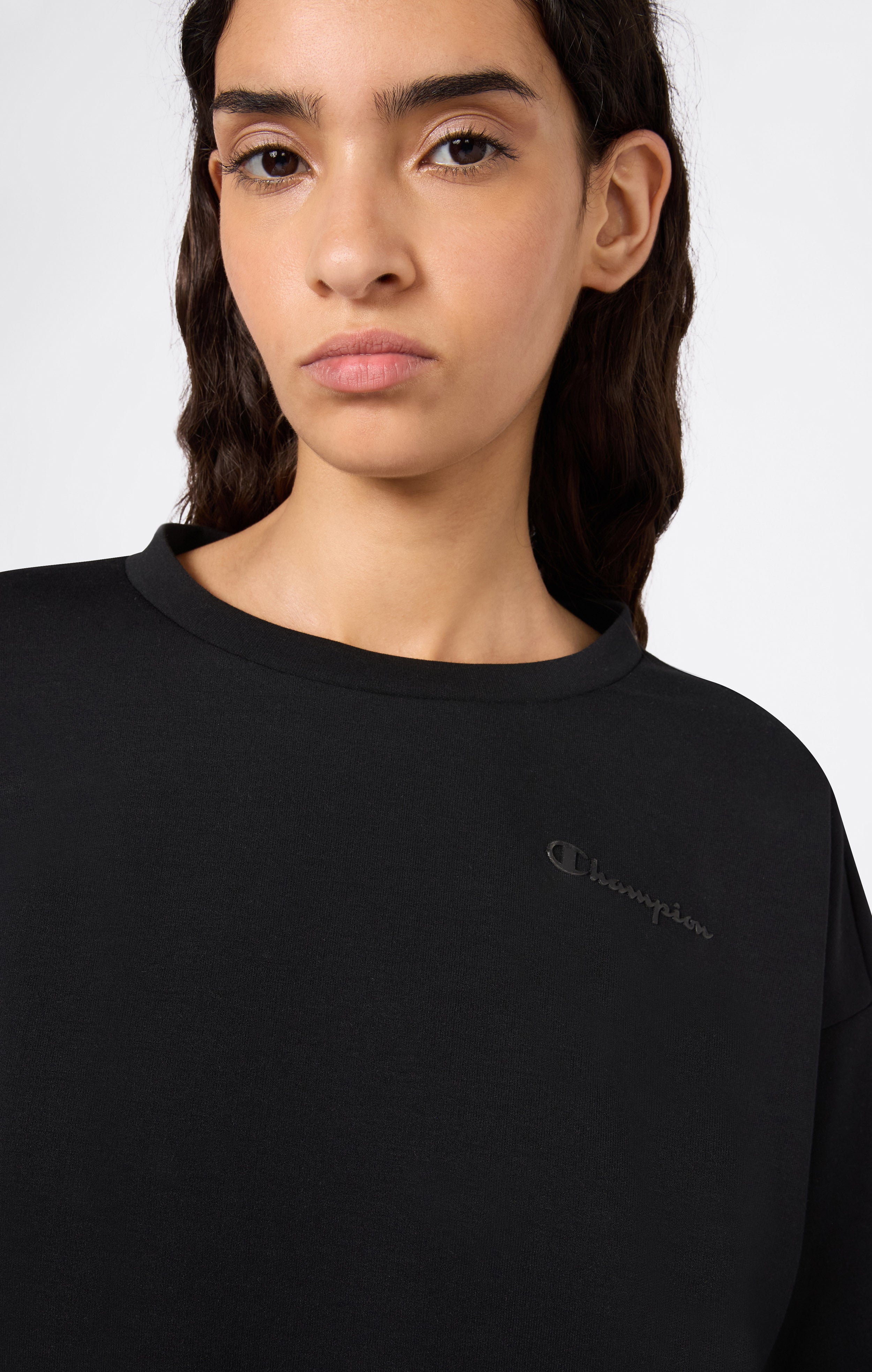 Felpa Donna Girocollo Con Orlo Regolabile C-Tech