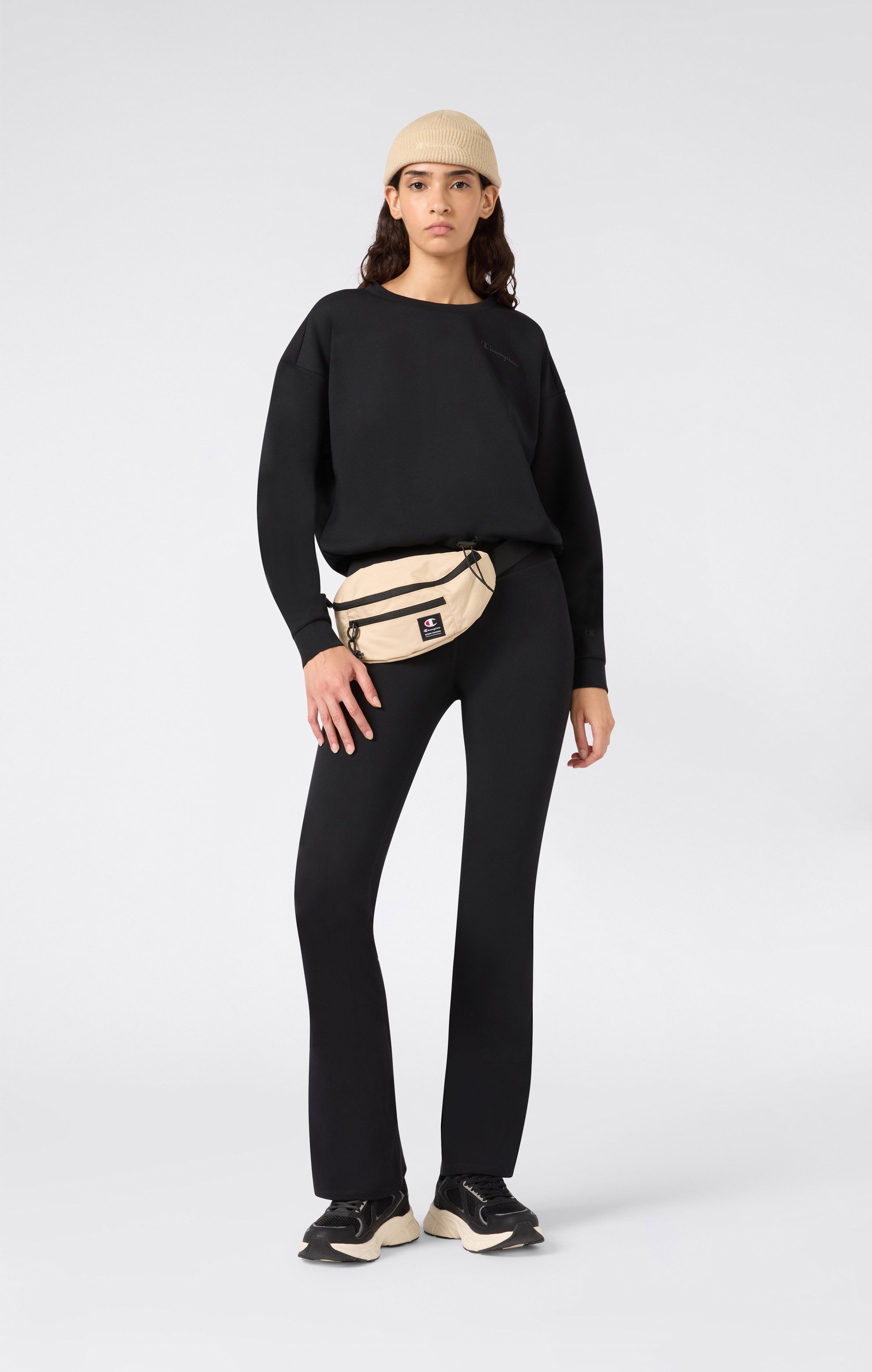 Felpa Donna Girocollo Con Orlo Regolabile C-Tech