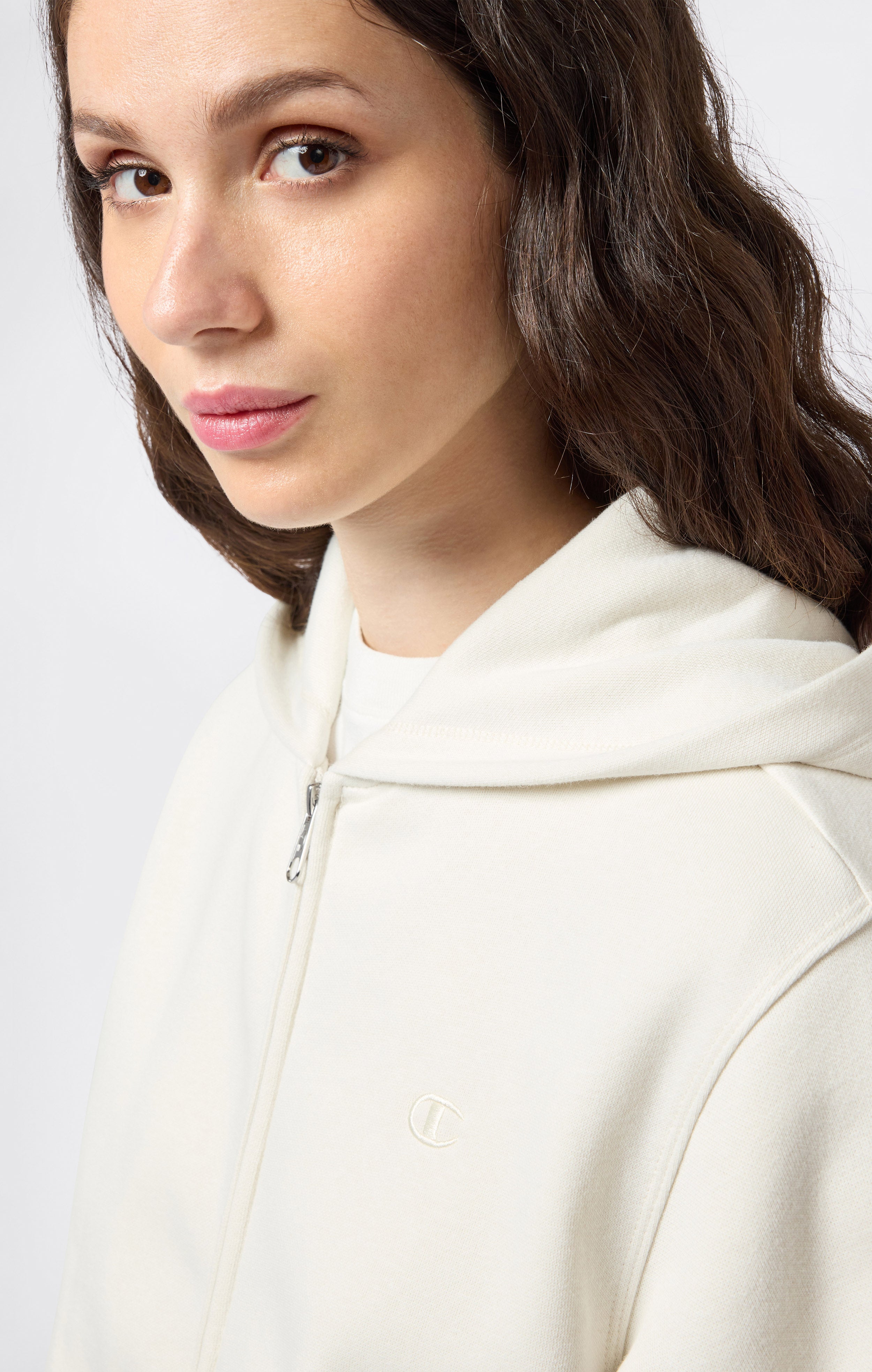 Damen Kapuzenjacke mit Durchgehendem Reißverschluss und Angerautem Innenmaterial Icons